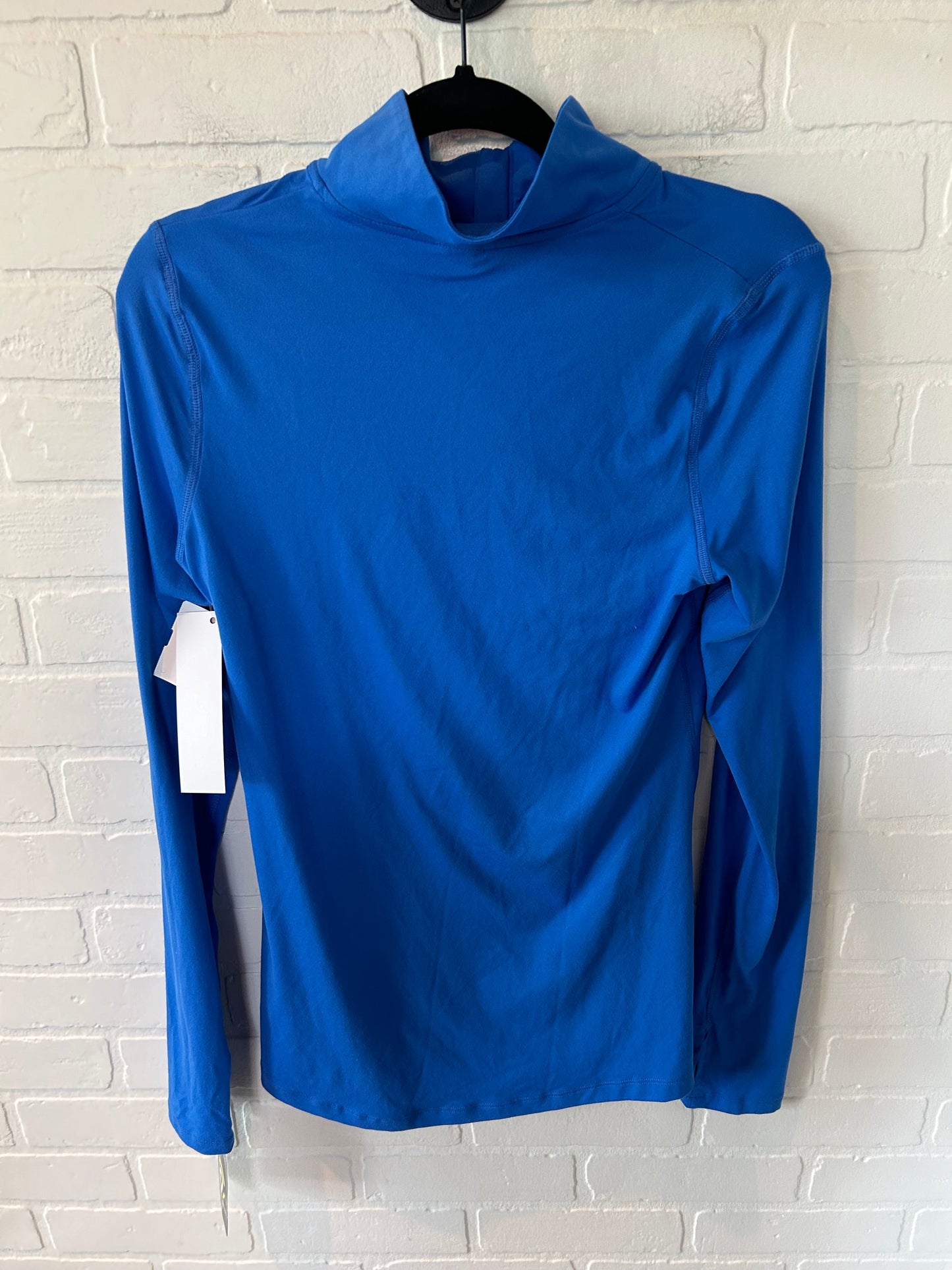 Athletic Top Long Sleeve Collar By Champion In Blue, Size: S