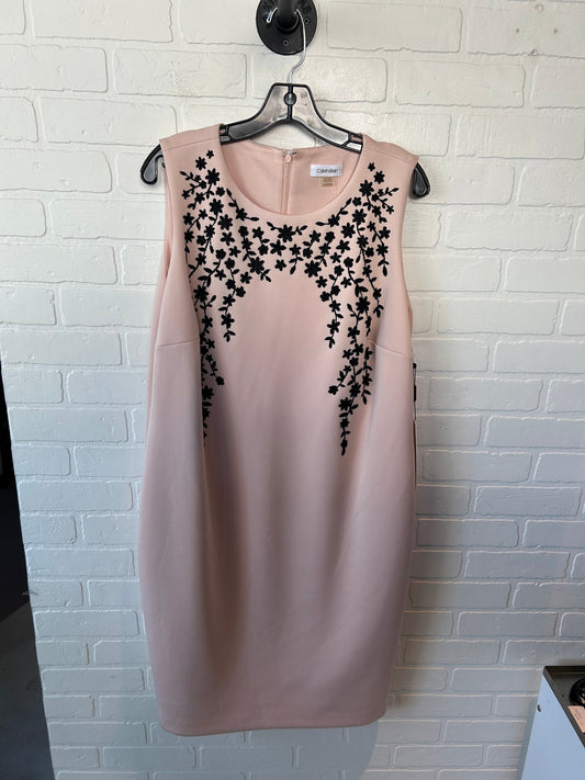 Dress Work By Calvin Klein In Peach, Size: L