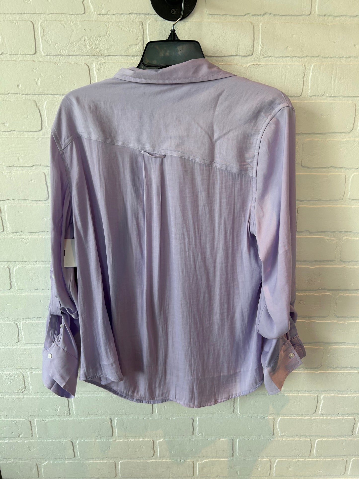 Top Long Sleeve By Banana Republic In Purple, Size: L