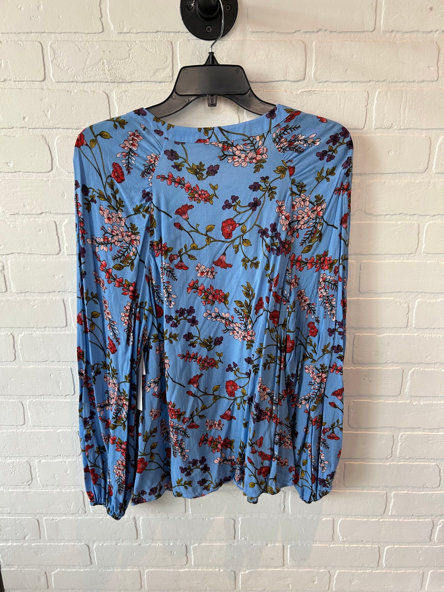 Top Long Sleeve By Banana Republic In Blue, Size: L