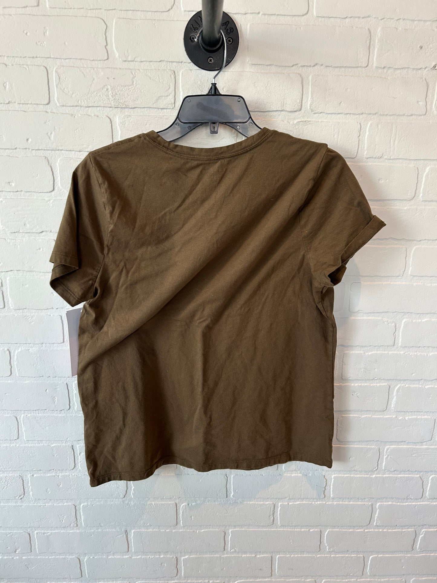 Top Short Sleeve Basic By Banana Republic In Brown, Size: L