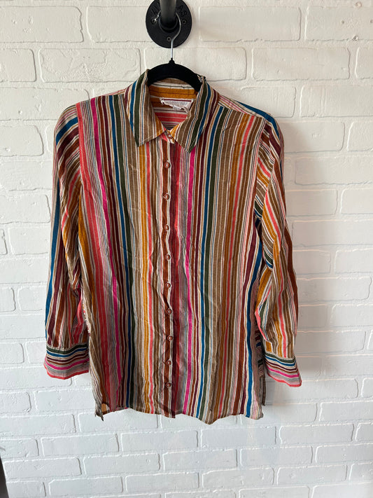 Top Long Sleeve By Johnny Was In Striped Pattern, Size: Xs