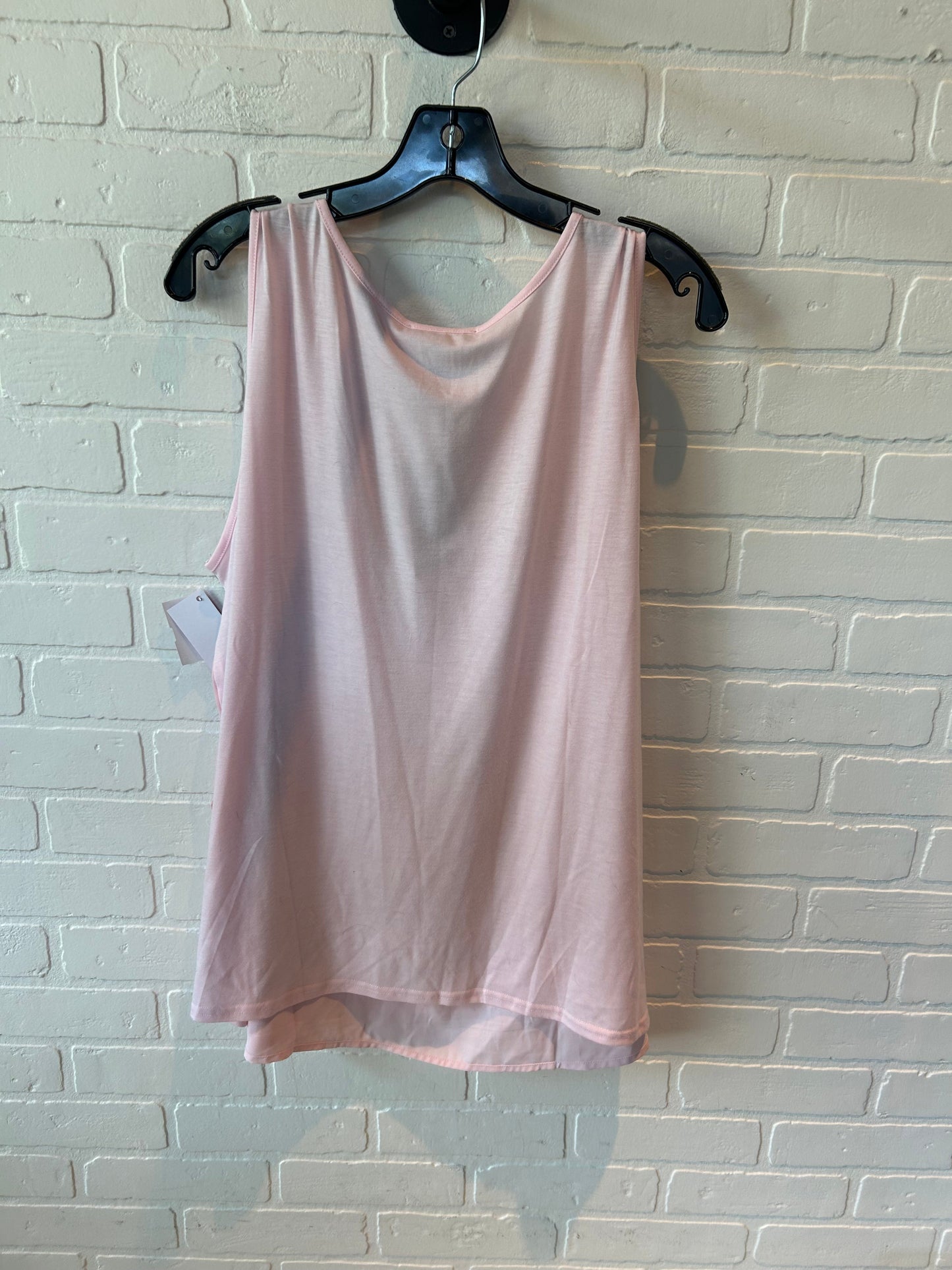 Top Sleeveless By Diane Gilman In Pink, Size: 1x