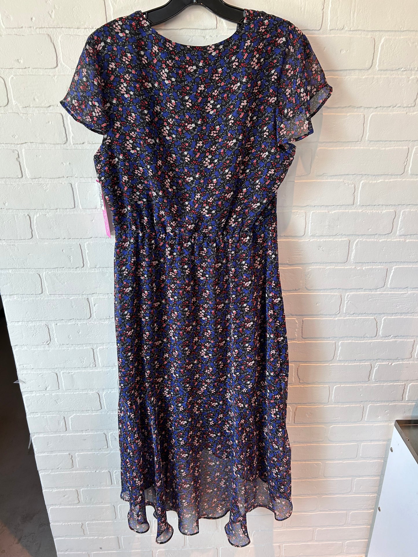 Dress Casual Midi By Sam Edelman In Black & Blue, Size: M