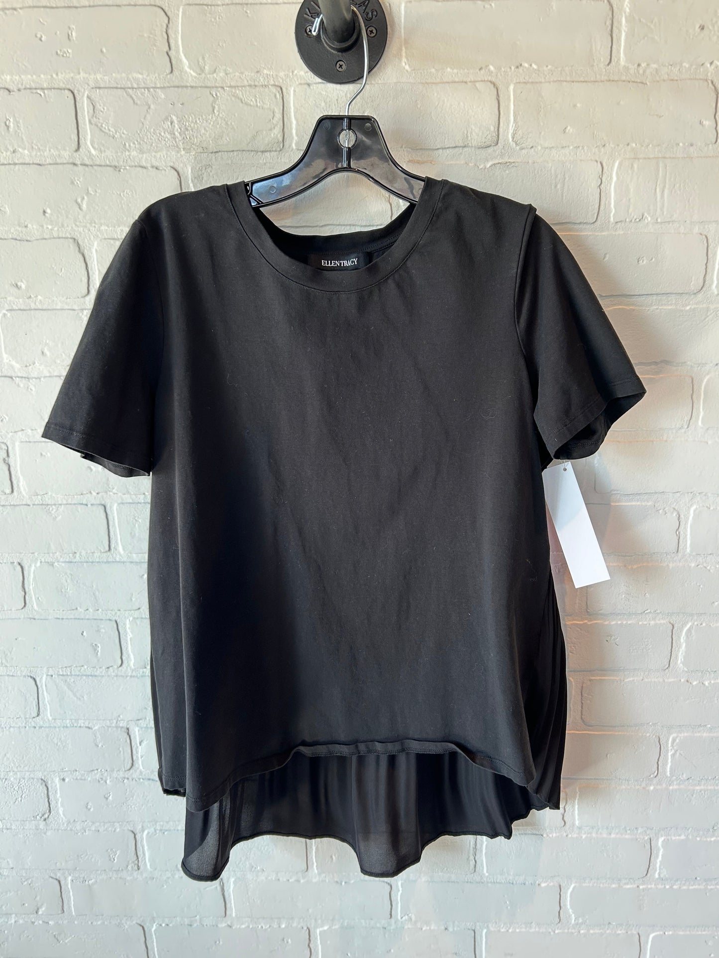 Top Short Sleeve By Ellen Tracy In Black, Size: M