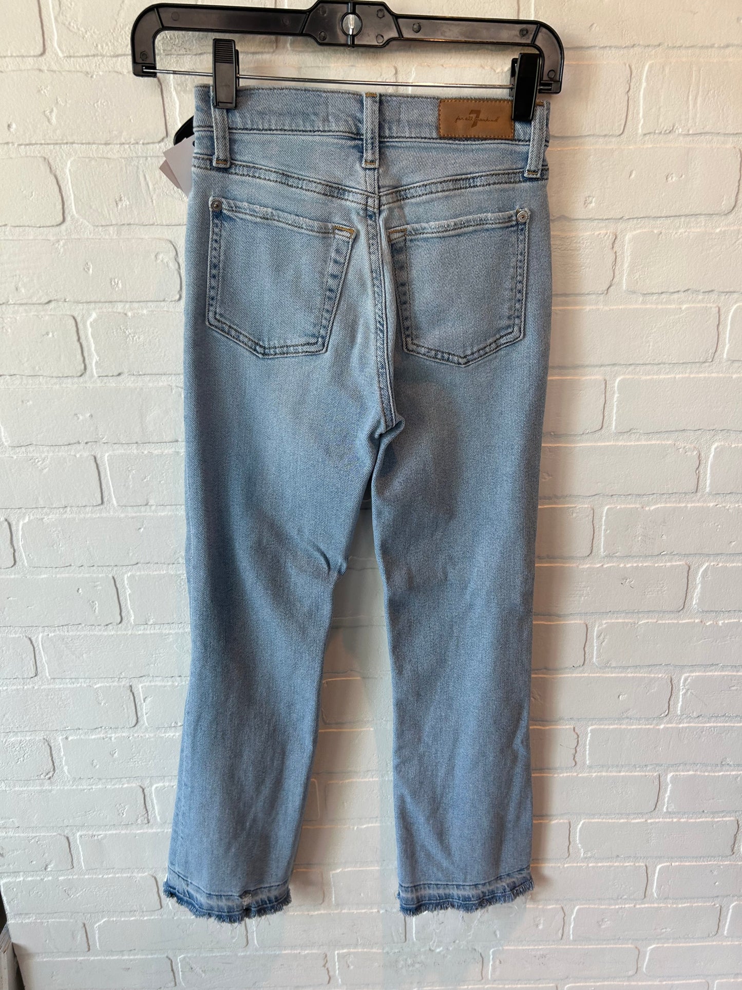 Jeans Boot Cut By 7 For All Mankind In Blue Denim, Size: 00