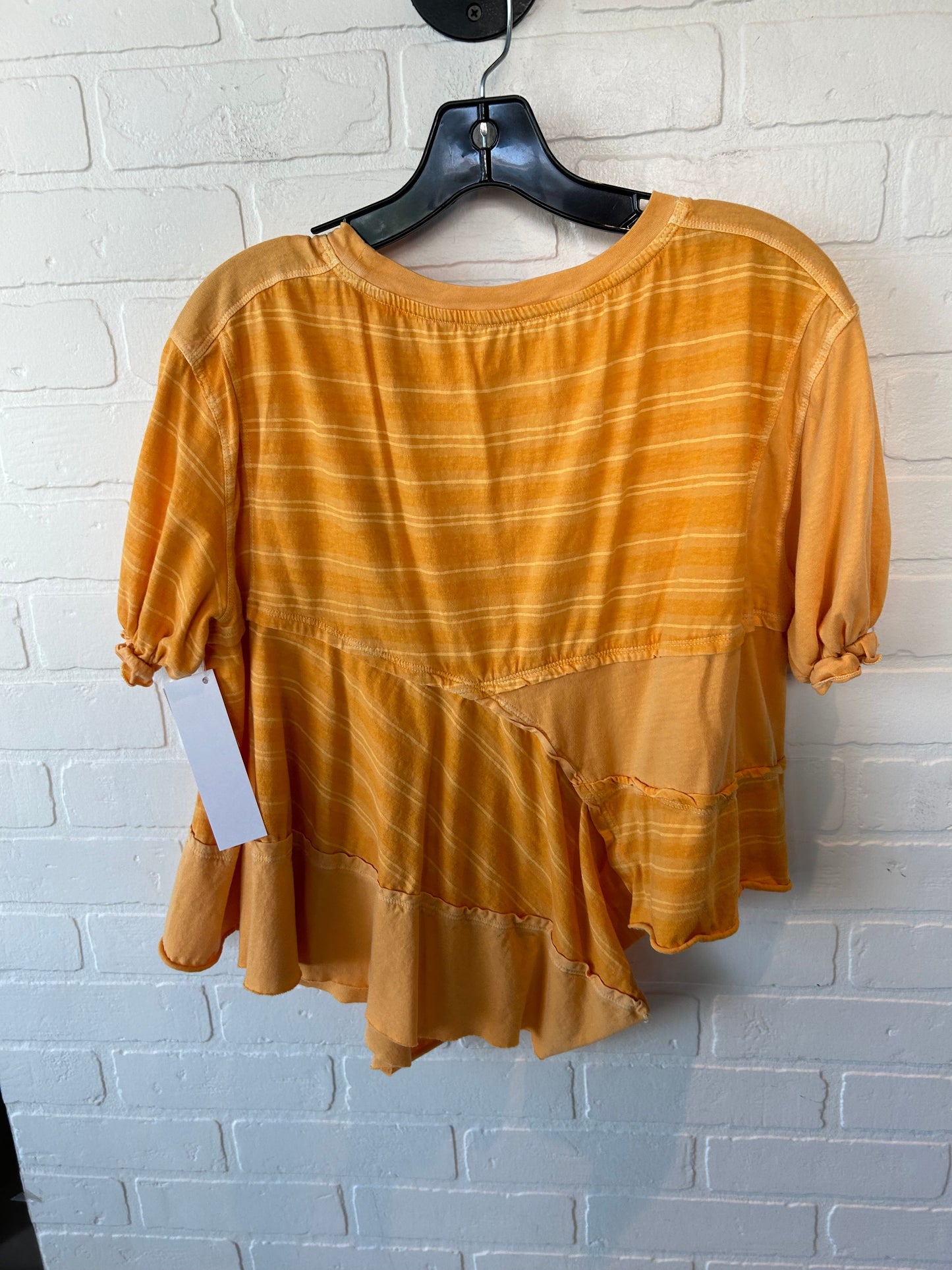 Top Short Sleeve By Anthropologie In Orange, Size: Xxs