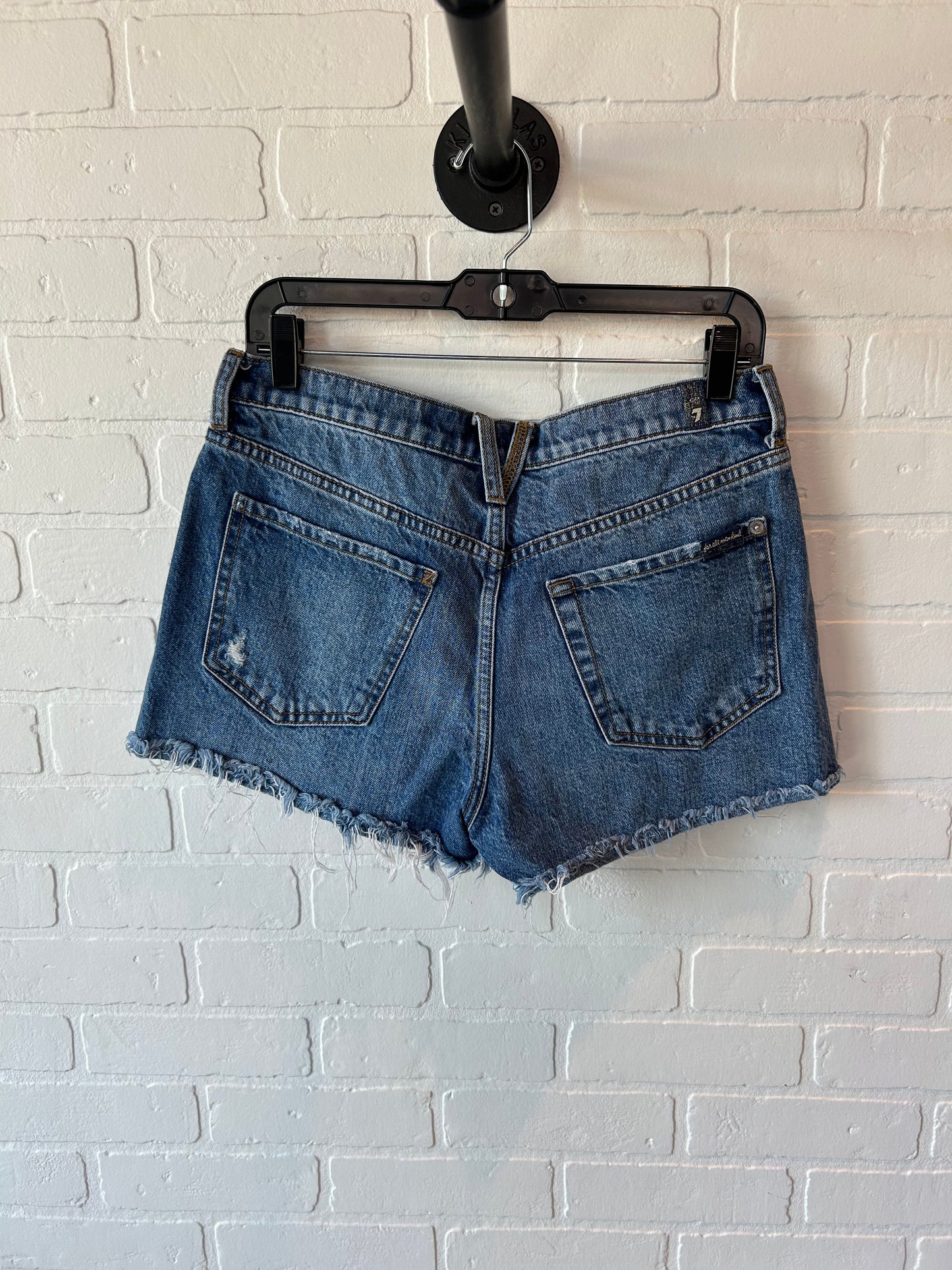 Shorts By 7 For All Mankind In Blue Denim, Size: 6