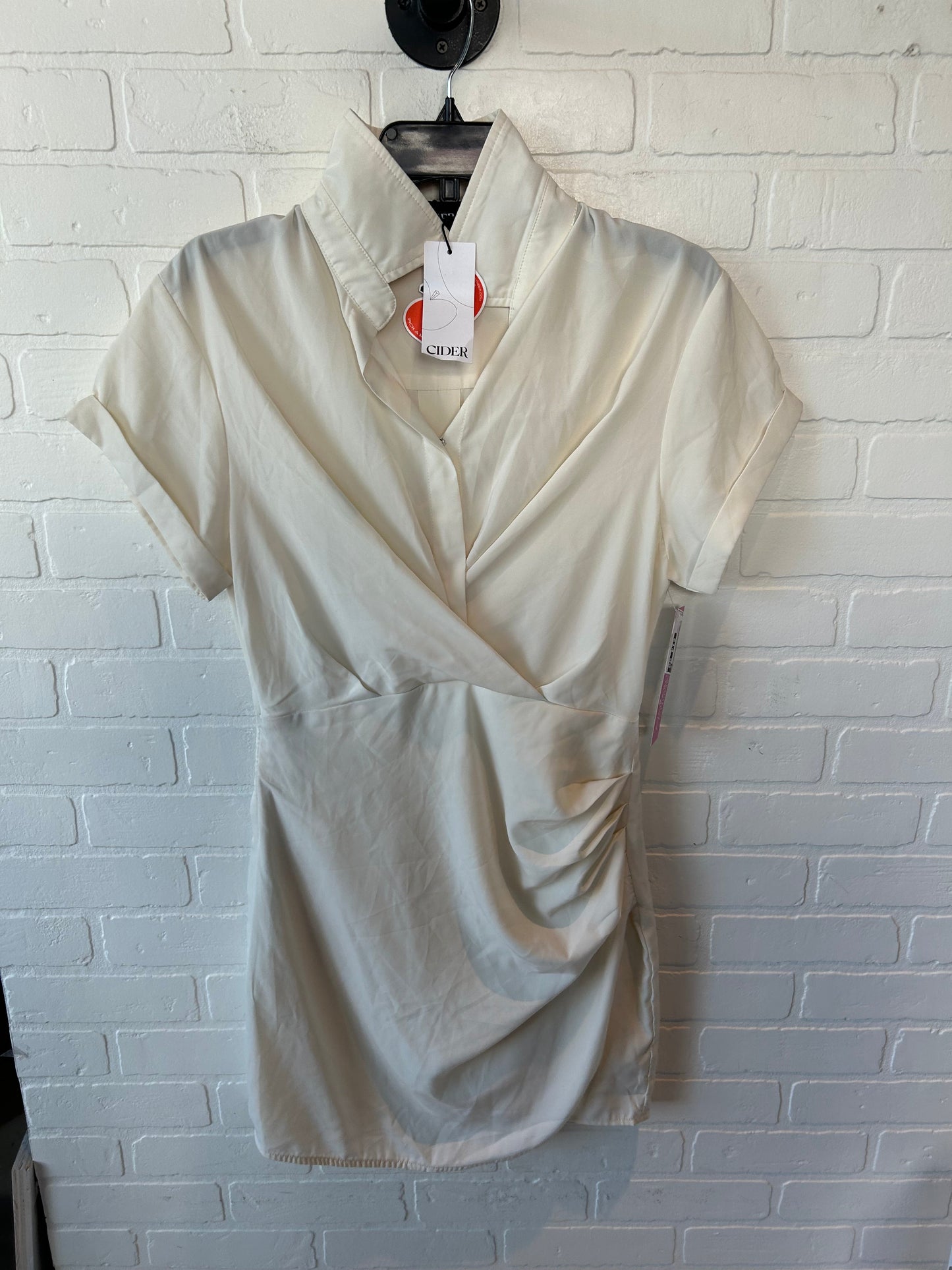 Dress Casual Midi By Cmc In Cream, Size: M