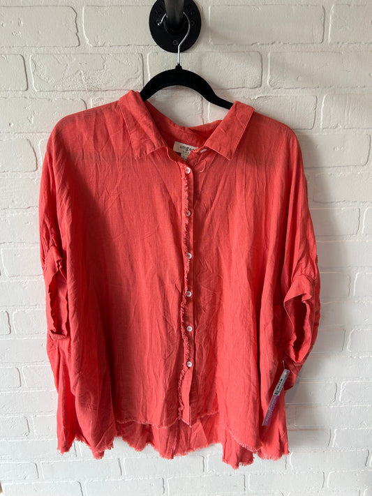 Top Short Sleeve By Umgee In Orange, Size: L