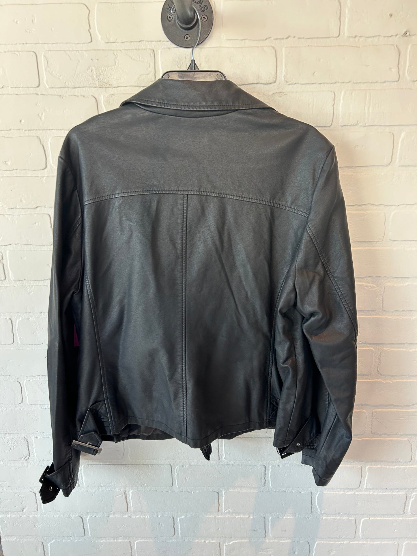 Jacket Moto By Max Studio In Black, Size: 1x