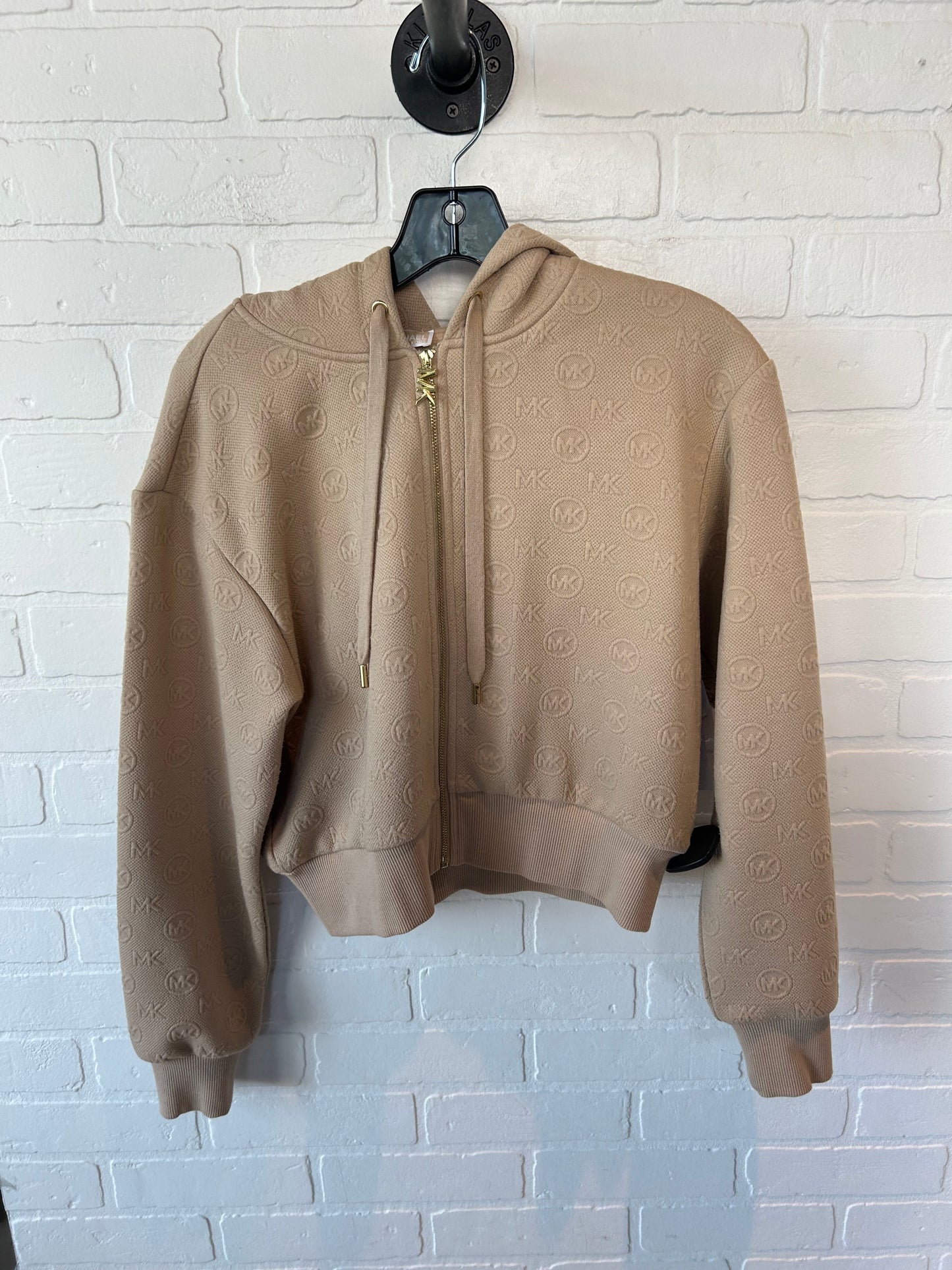 Sweatshirt Hoodie By Michael By Michael Kors In Tan, Size: S