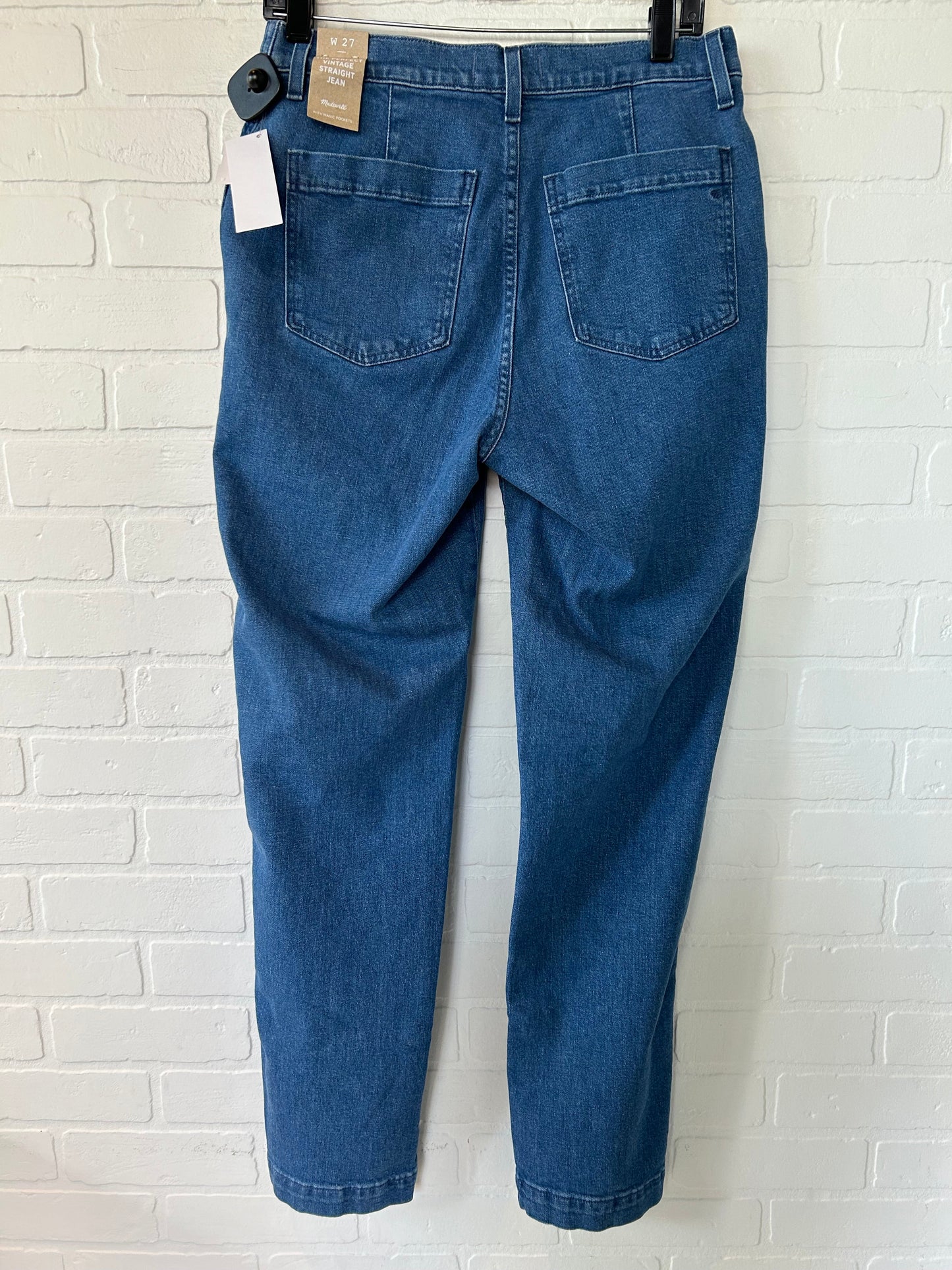 Jeans Straight By Madewell In Blue Denim, Size: 4