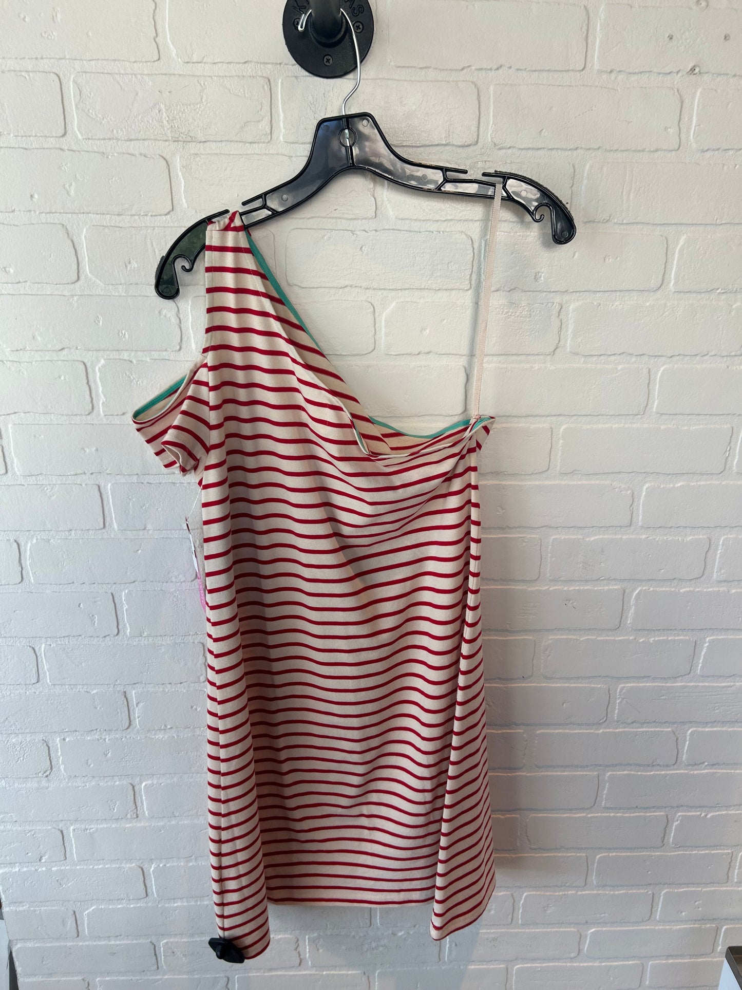 Dress Casual Short By Maeve In Cream & Red, Size: M