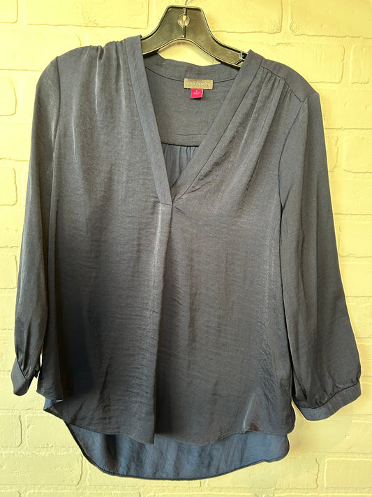 Top Long Sleeve By Vince Camuto In Blue, Size: S