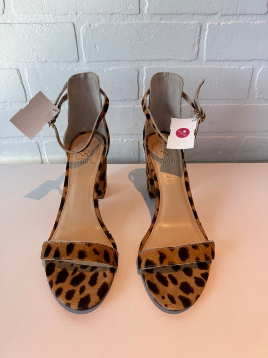 Sandals Heels Block By Vince Camuto In Animal Print, Size: 10