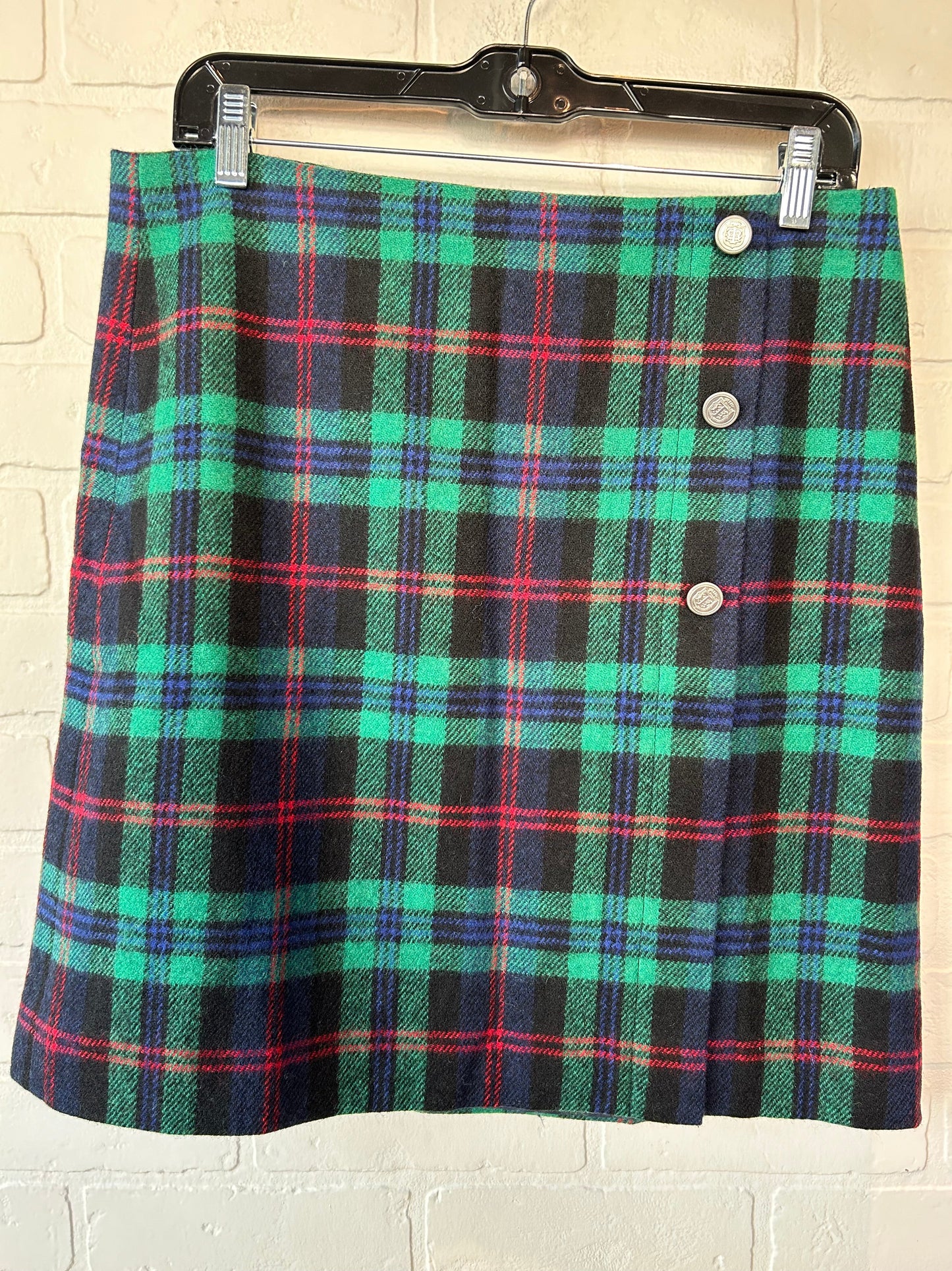 Skirt Mini & Short By Talbots In Black & Green, Size: 10