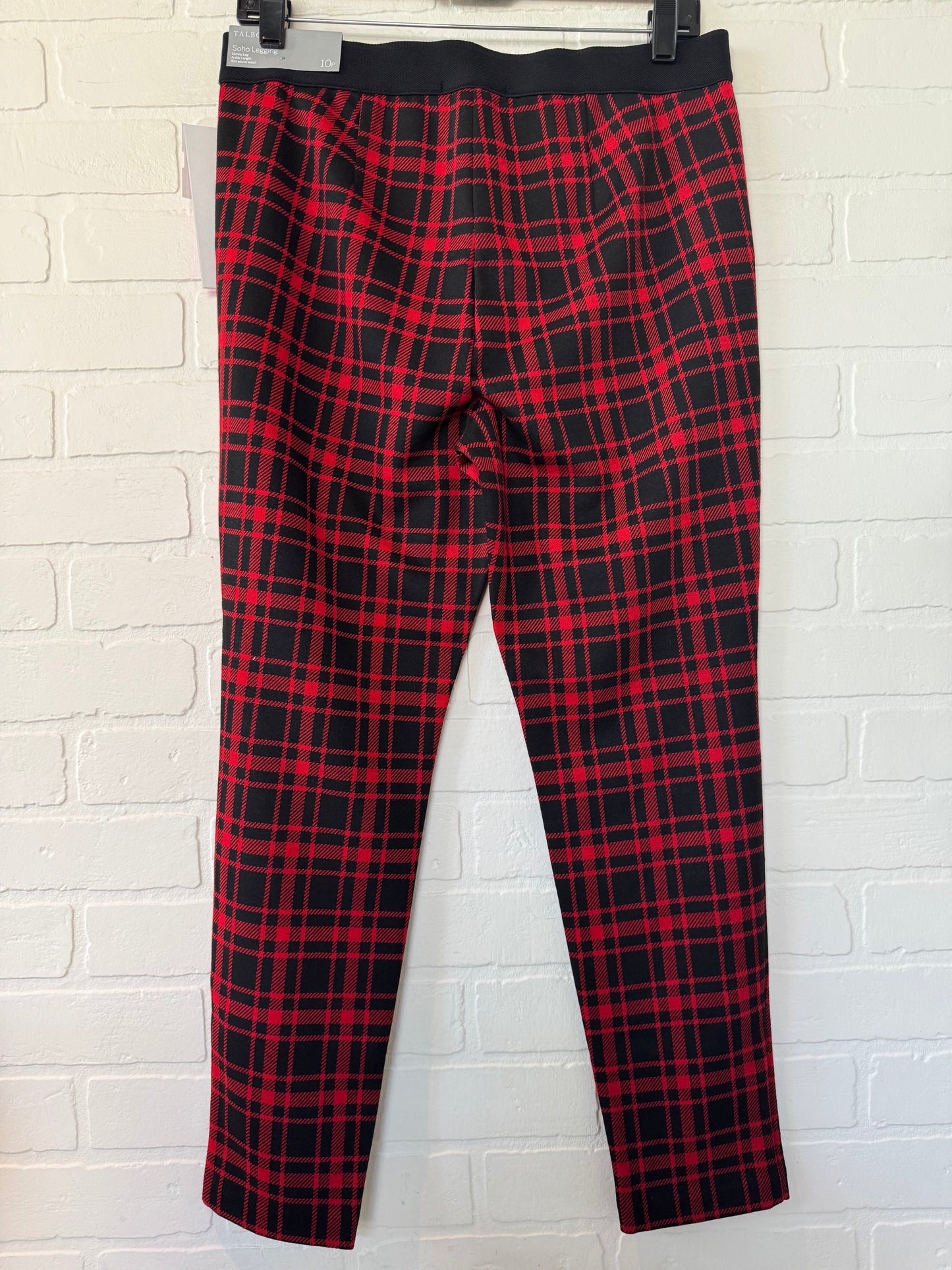 Pants Leggings By Talbots In Black & Red, Size: 10