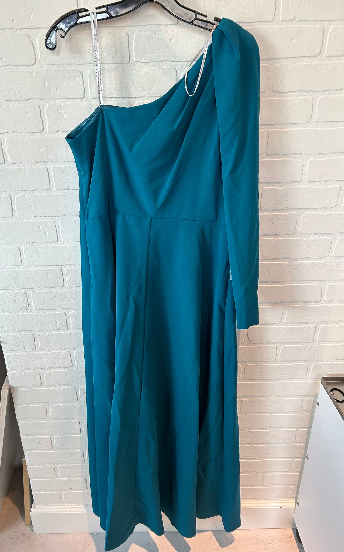 Dress Party Long By Kay Unger In Teal, Size: Xl