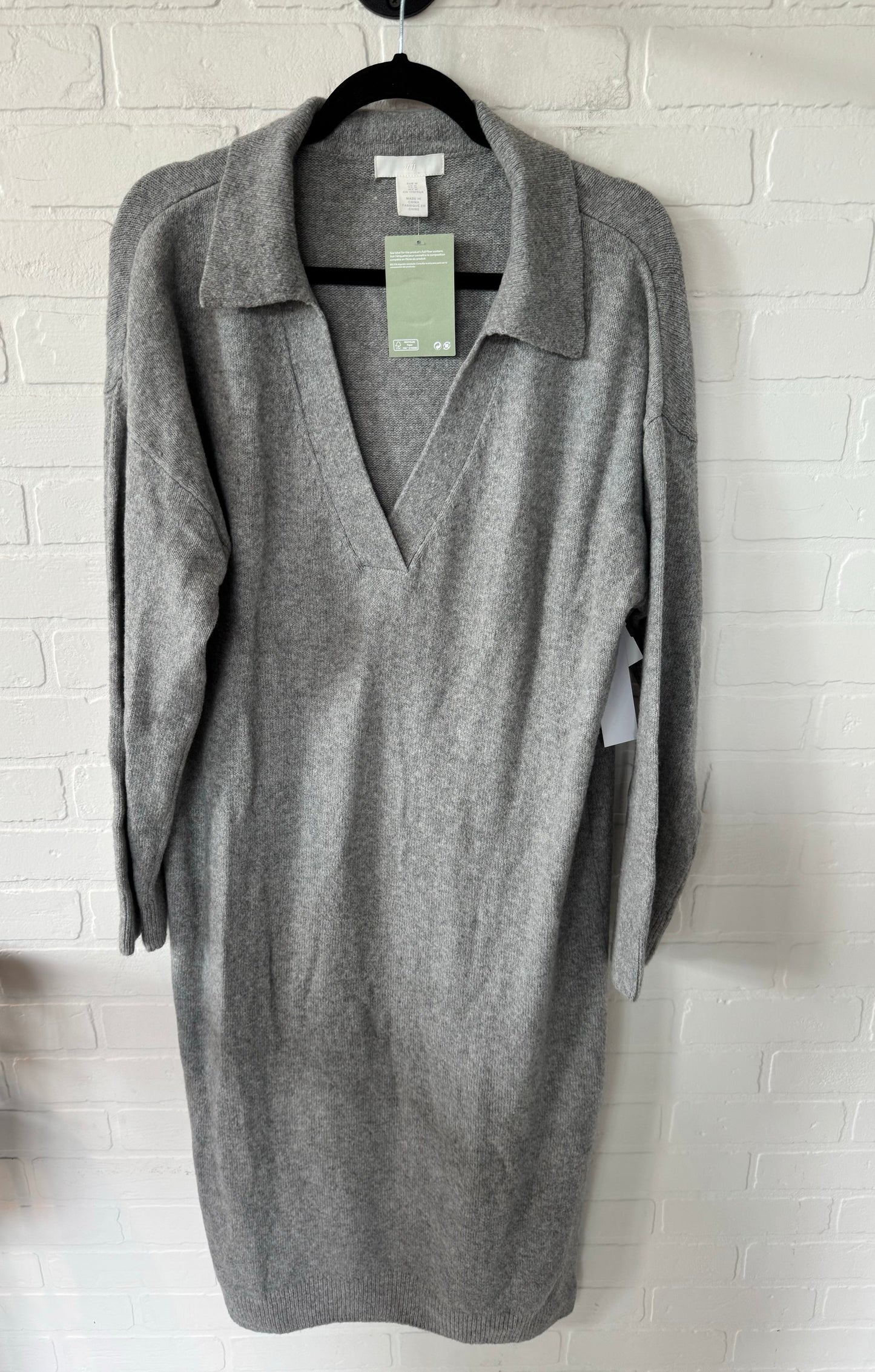 Dress Sweater By H&m In Grey, Size: M