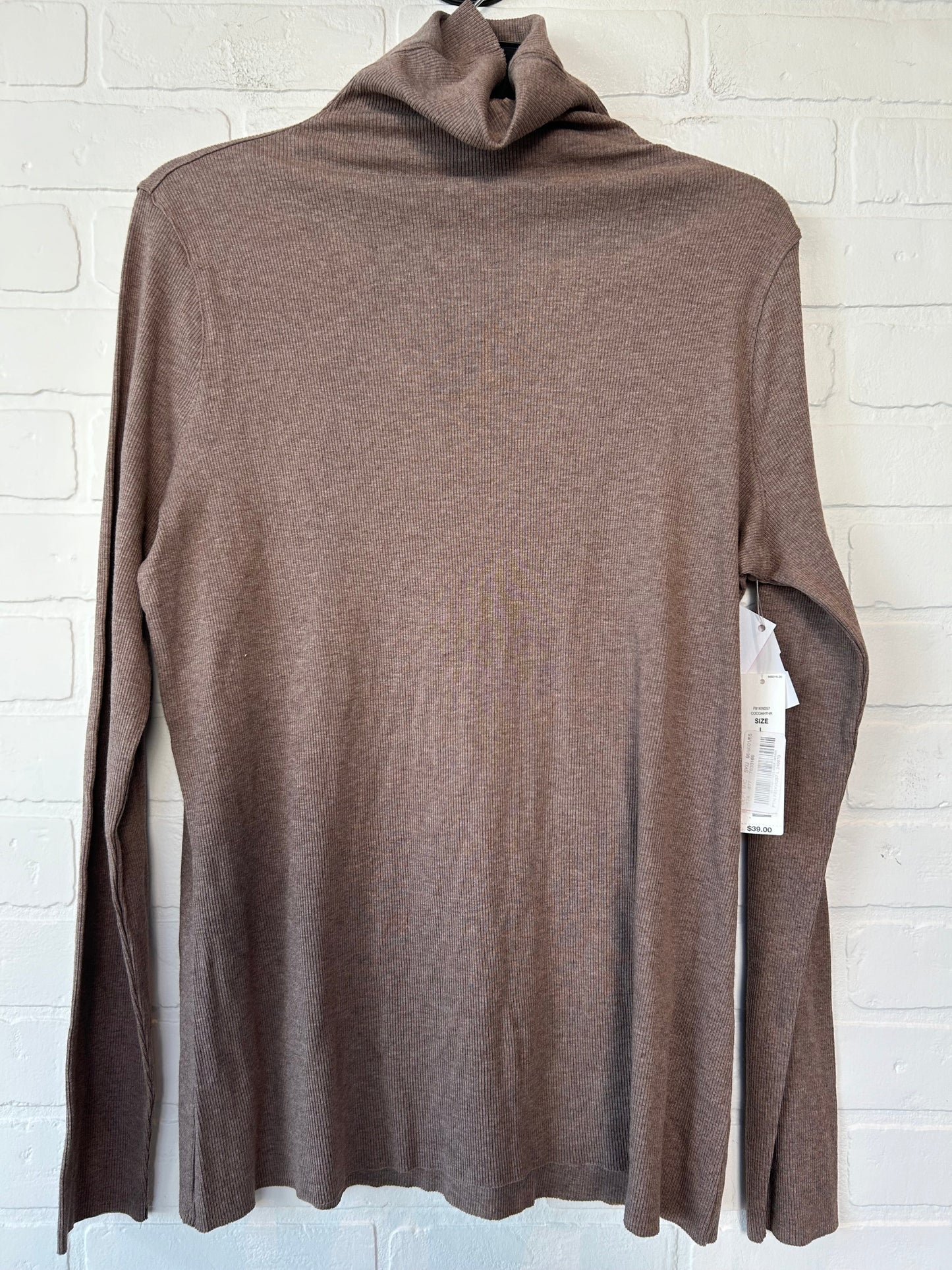 Top Long Sleeve By West Bound In Brown, Size: L