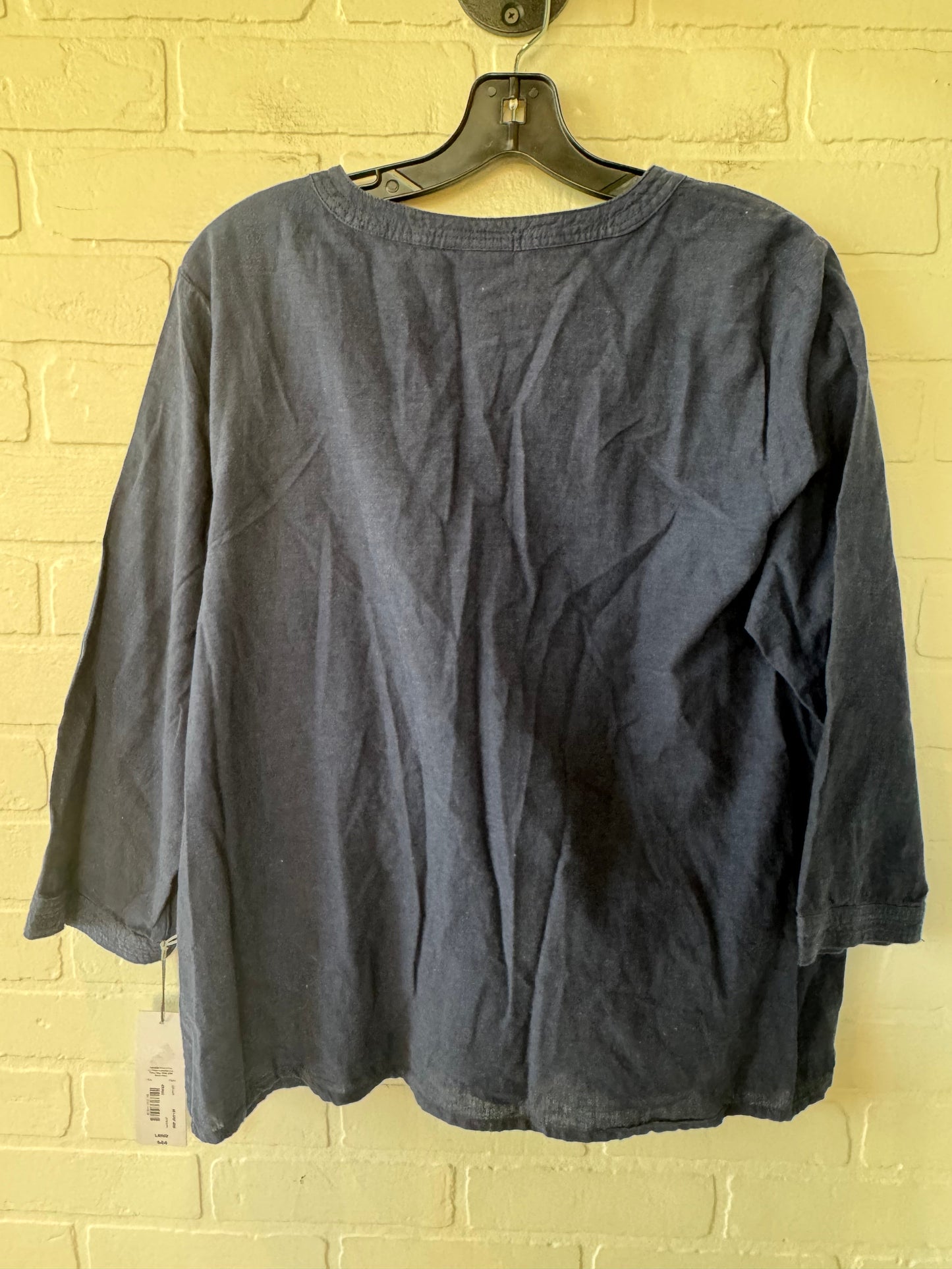 Top Long Sleeve By Liz Claiborne In Blue, Size: L