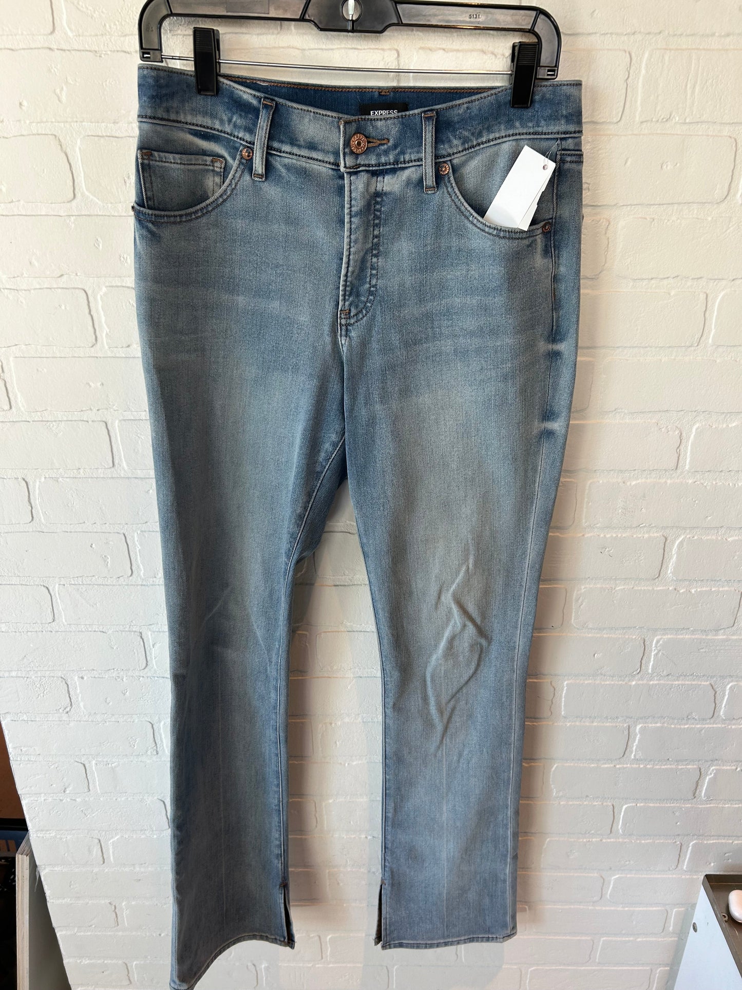 Jeans Boot Cut By Express In Blue Denim, Size: 10