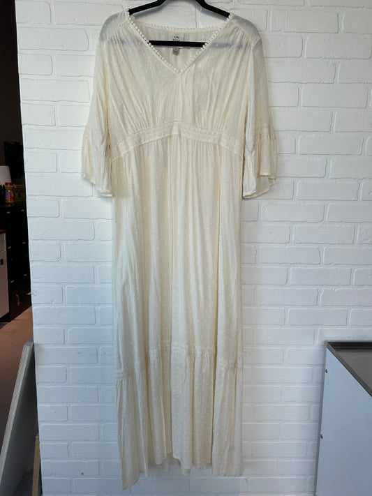 Dress Casual Maxi By Knox Rose In Cream, Size: L