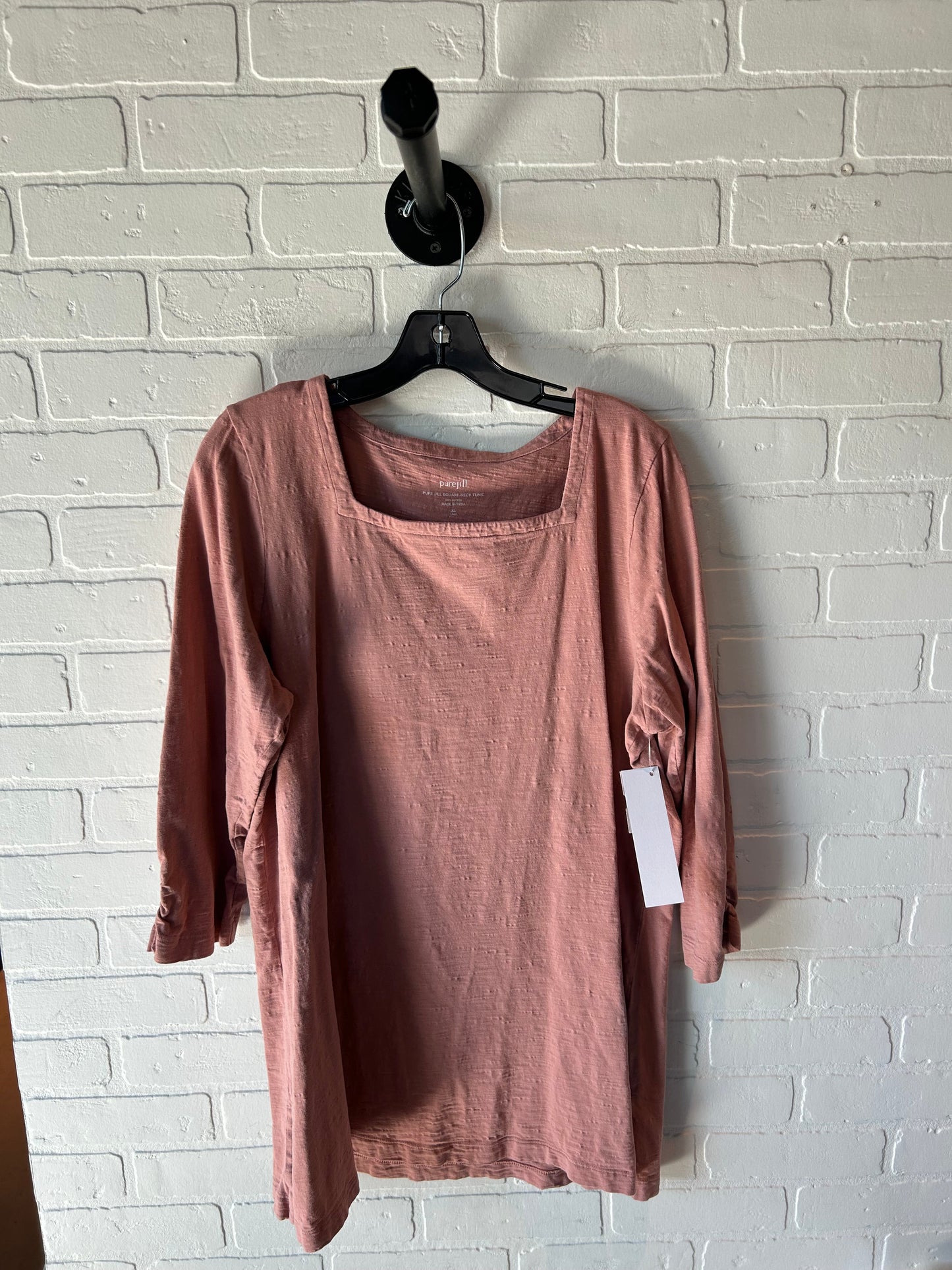 Top 3/4 Sleeve By Pure Jill In Peach, Size: Xl