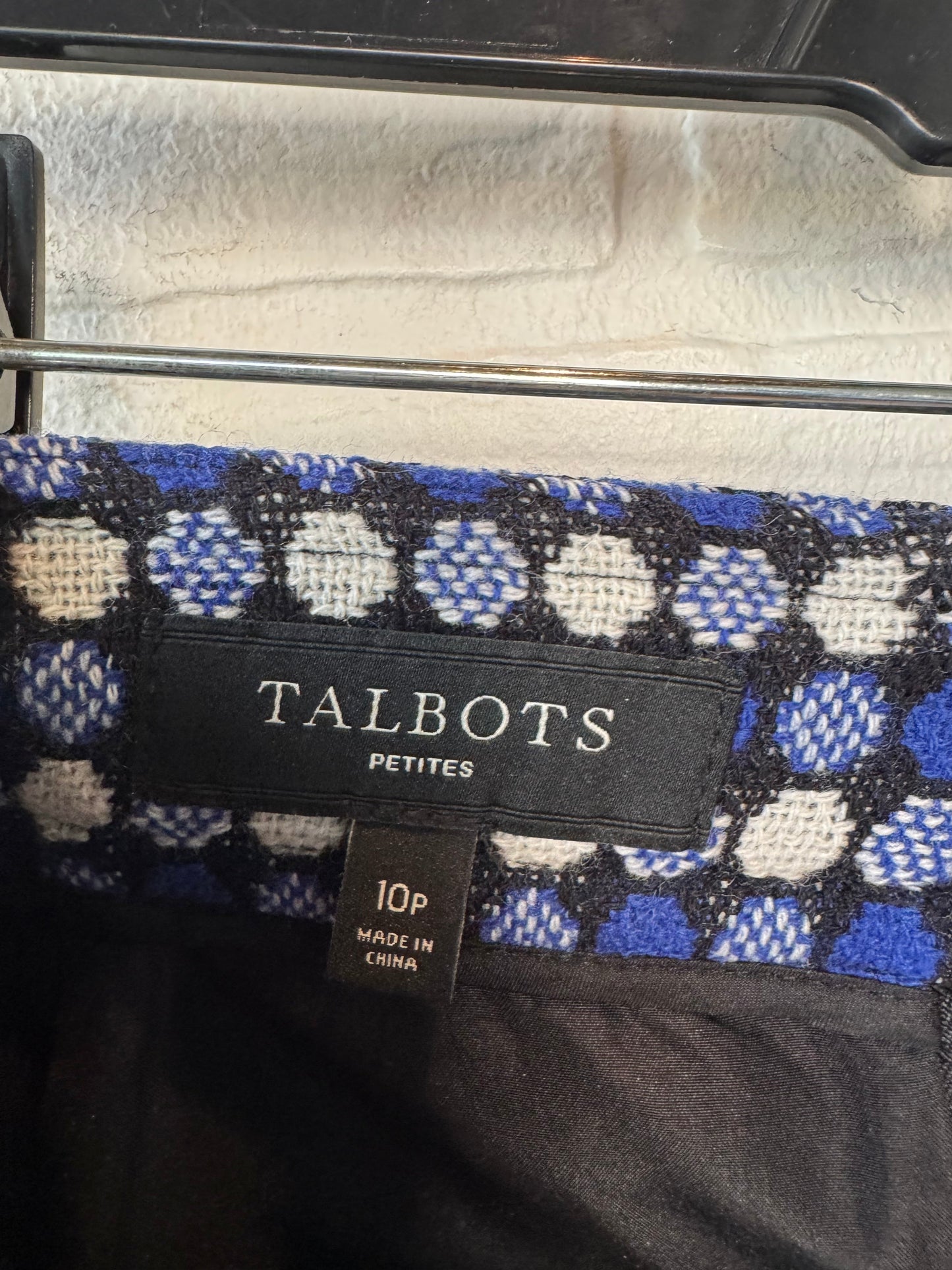 Skirt Mini & Short By Talbots In Blue & White, Size: 10