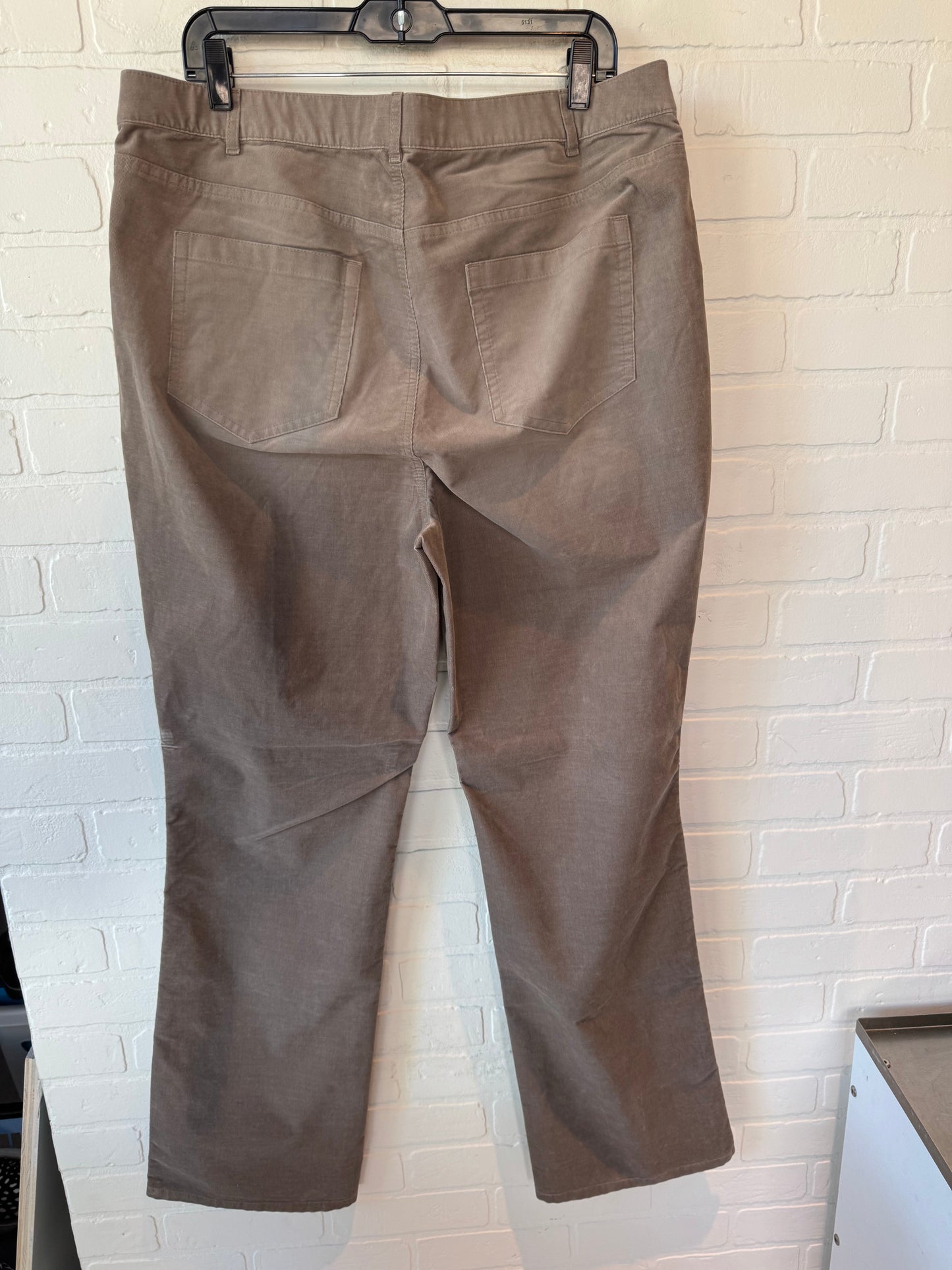 PANTS CORDUROY J. JILL in BROWN, Size: 18