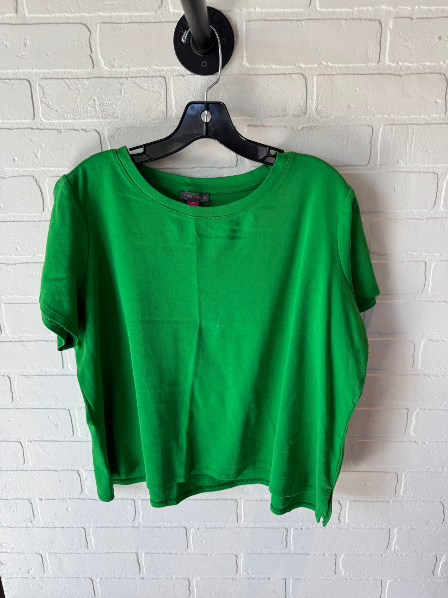 Top Short Sleeve Basic By Vince Camuto In Green, Size: 2x