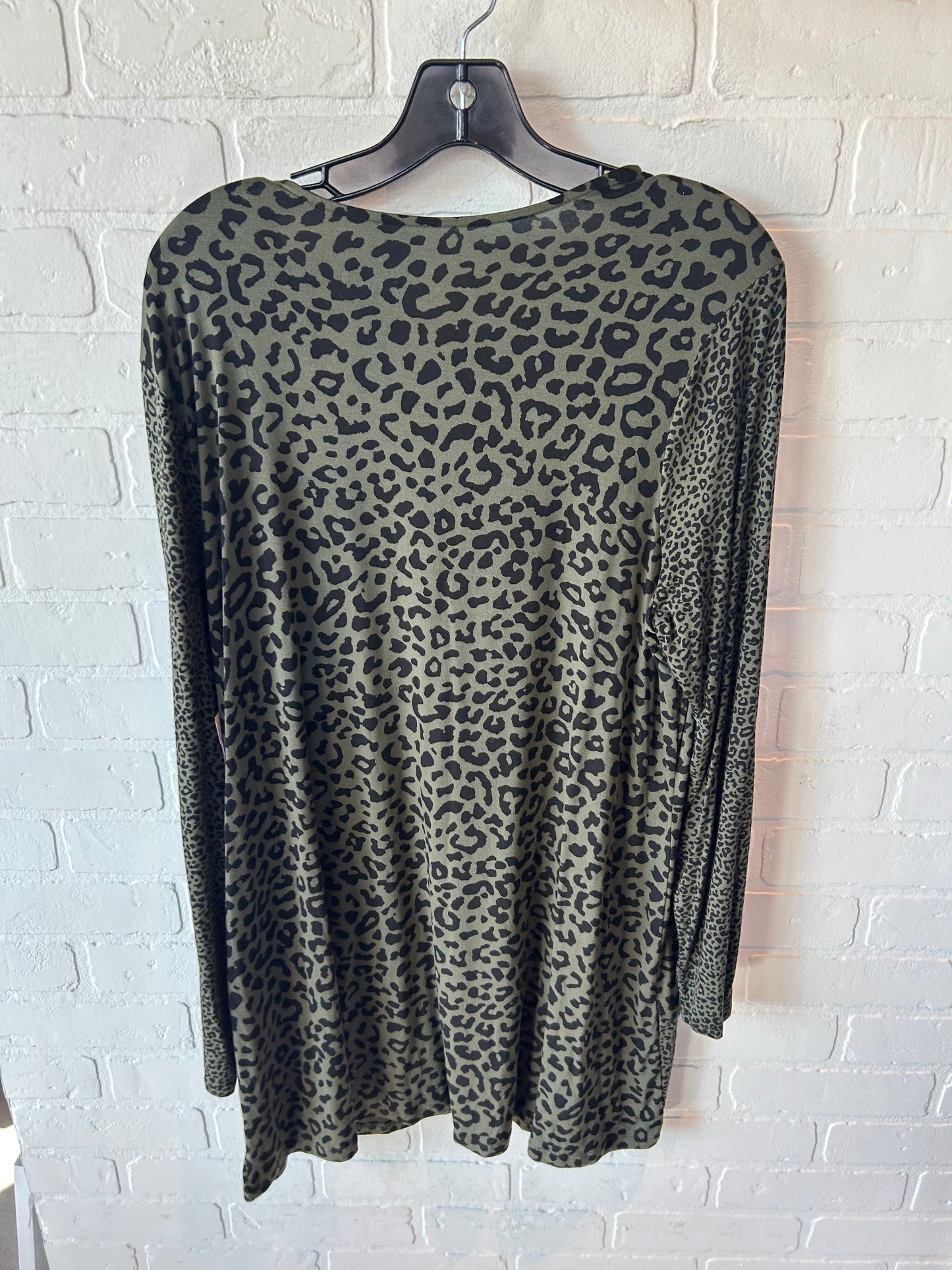 Tunic Long Sleeve By Soma In Black & Green, Size: Xl