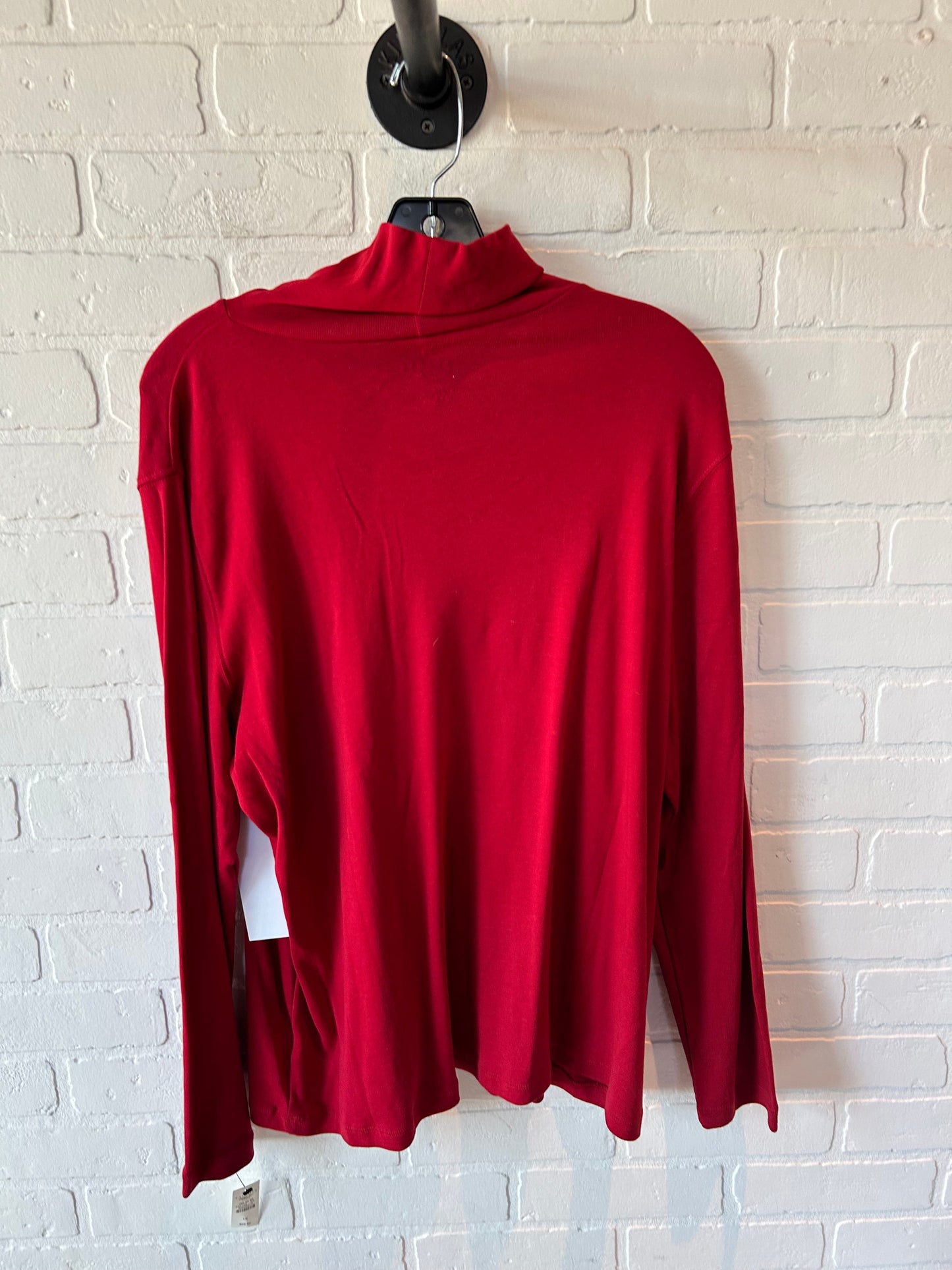 Top Long Sleeve Basic By Talbots In Red, Size: 1x