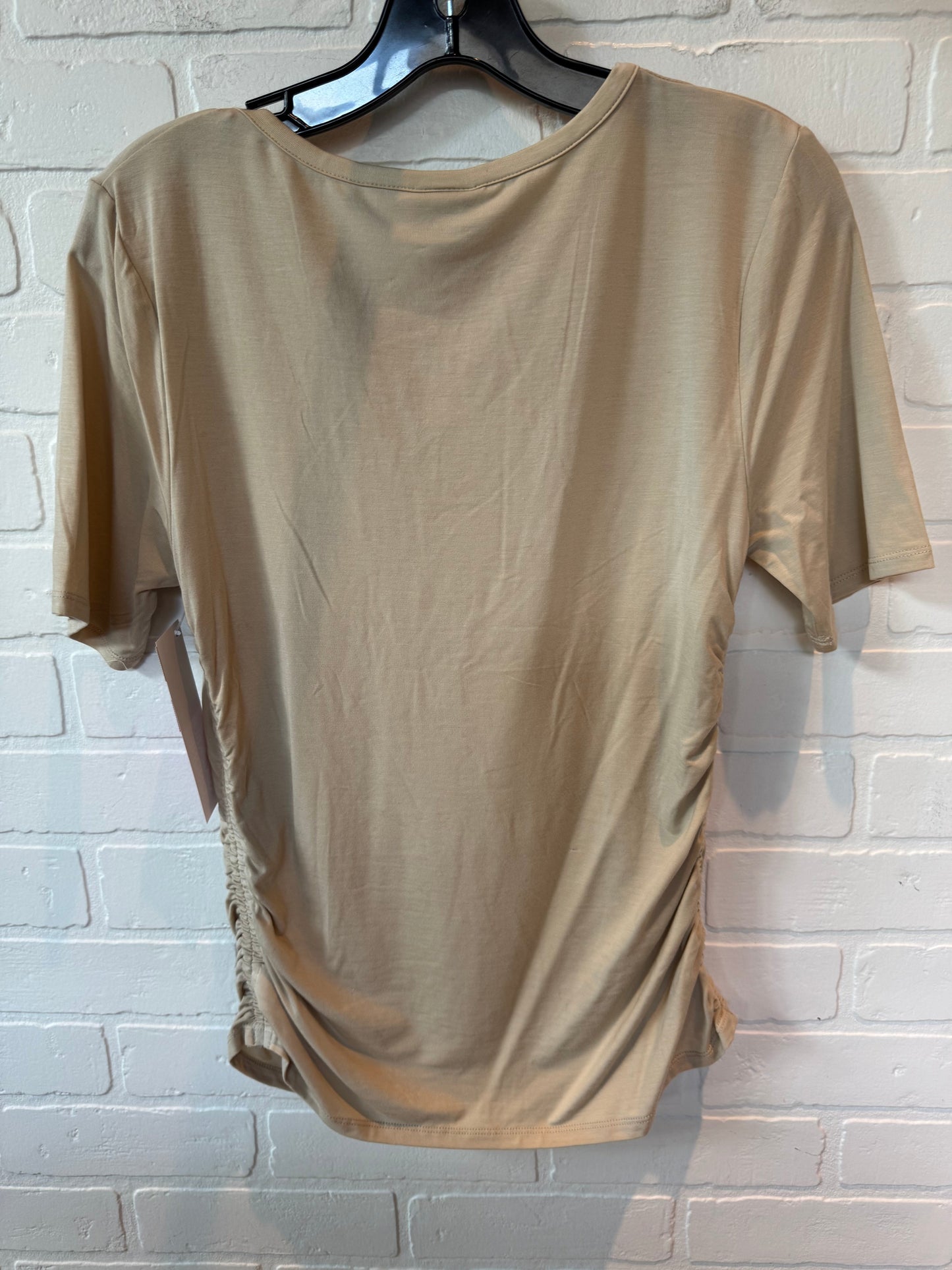 Top Short Sleeve By A New Day In Tan, Size: M