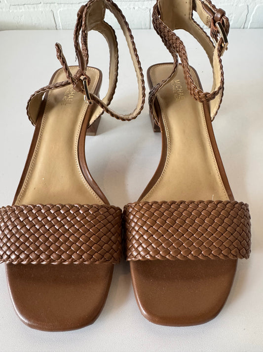 Sandals Heels Block By Michael By Michael Kors In Brown, Size: 6.5