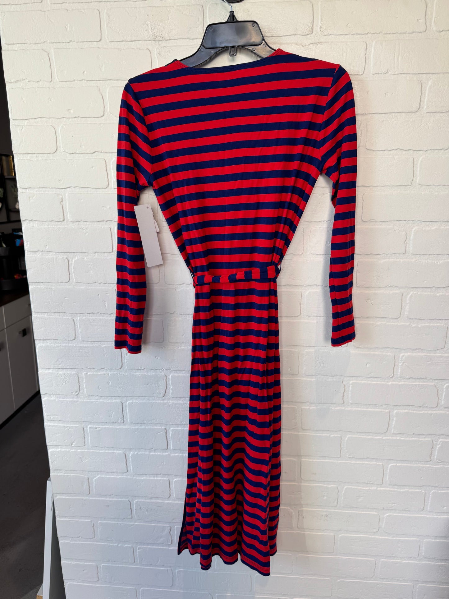 Dress Casual Midi By Ann Taylor In Blue & Red, Size: Xs