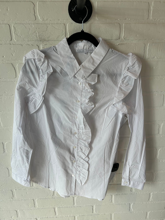 Blouse Long Sleeve By English Factory In White, Size: Xs