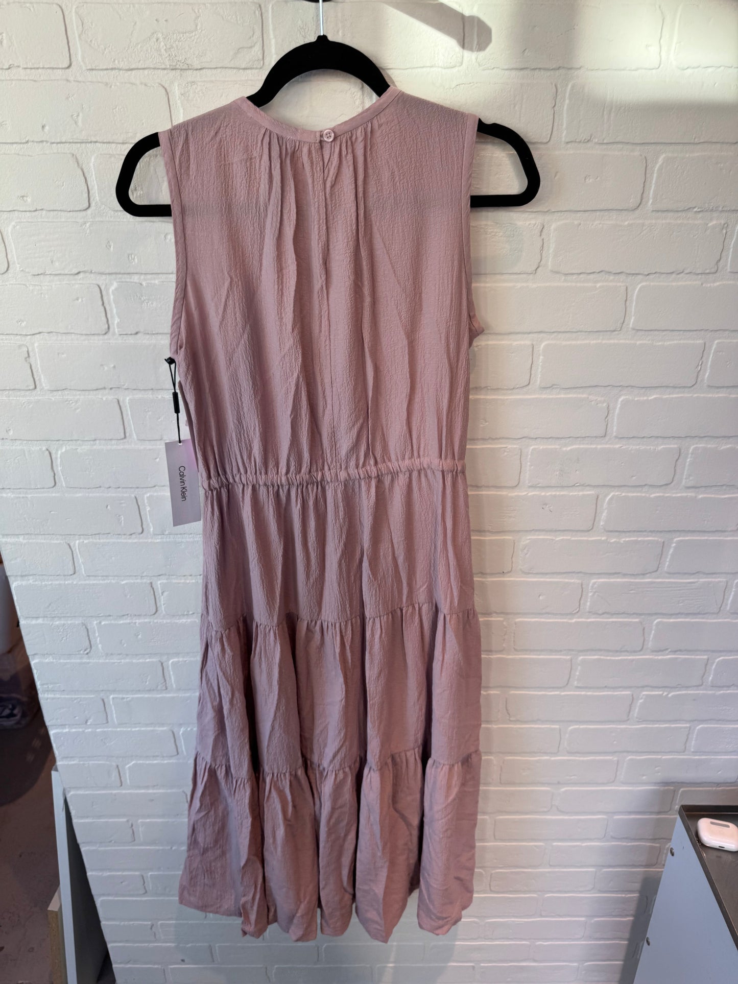 Dress Casual Midi By Calvin Klein In Pink, Size: S