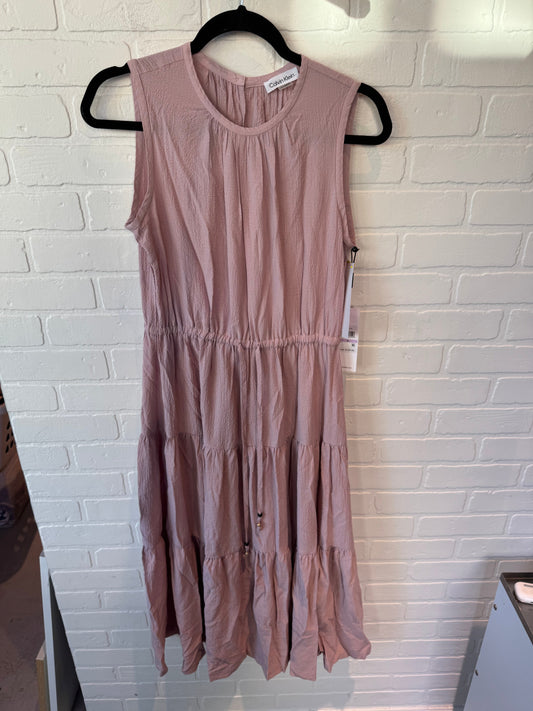 Dress Casual Midi By Calvin Klein In Pink, Size: S