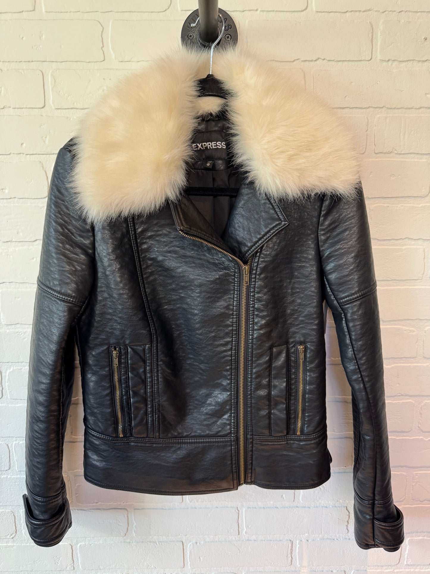 Jacket Moto By Express In Black, Size: Xs