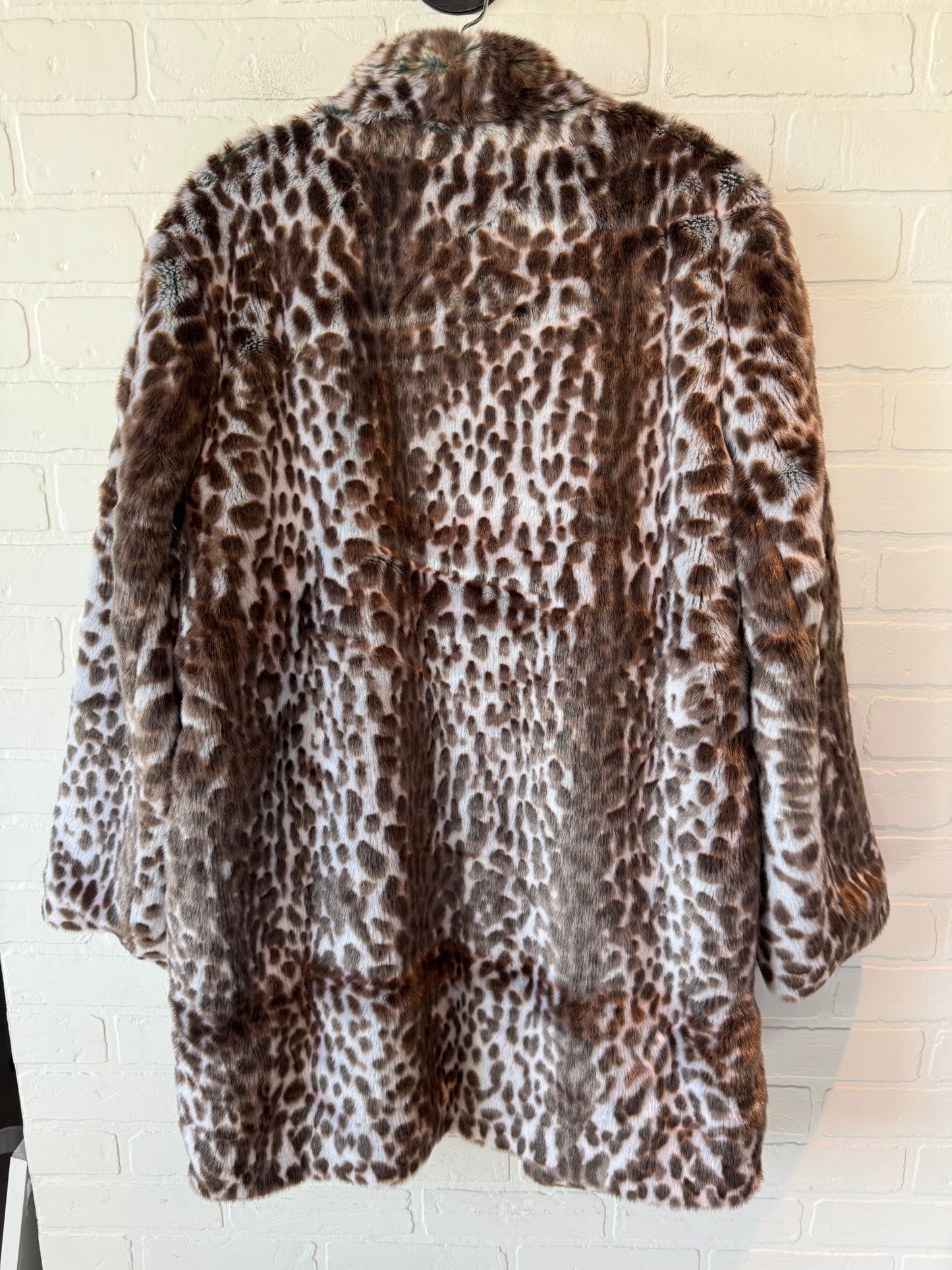 Coat Faux Fur & Sherpa By Soft Surroundings In Brown & Grey, Size: Xl