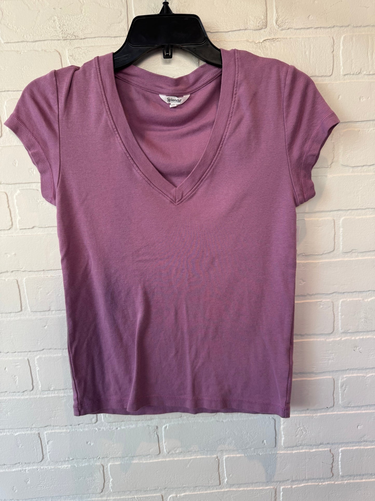 Top Short Sleeve Basic By Splendid In Purple, Size: M