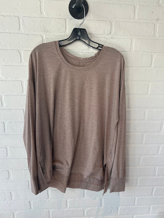 Athletic Top Long Sleeve Crewneck By All In Motion In Brown, Size: Xl