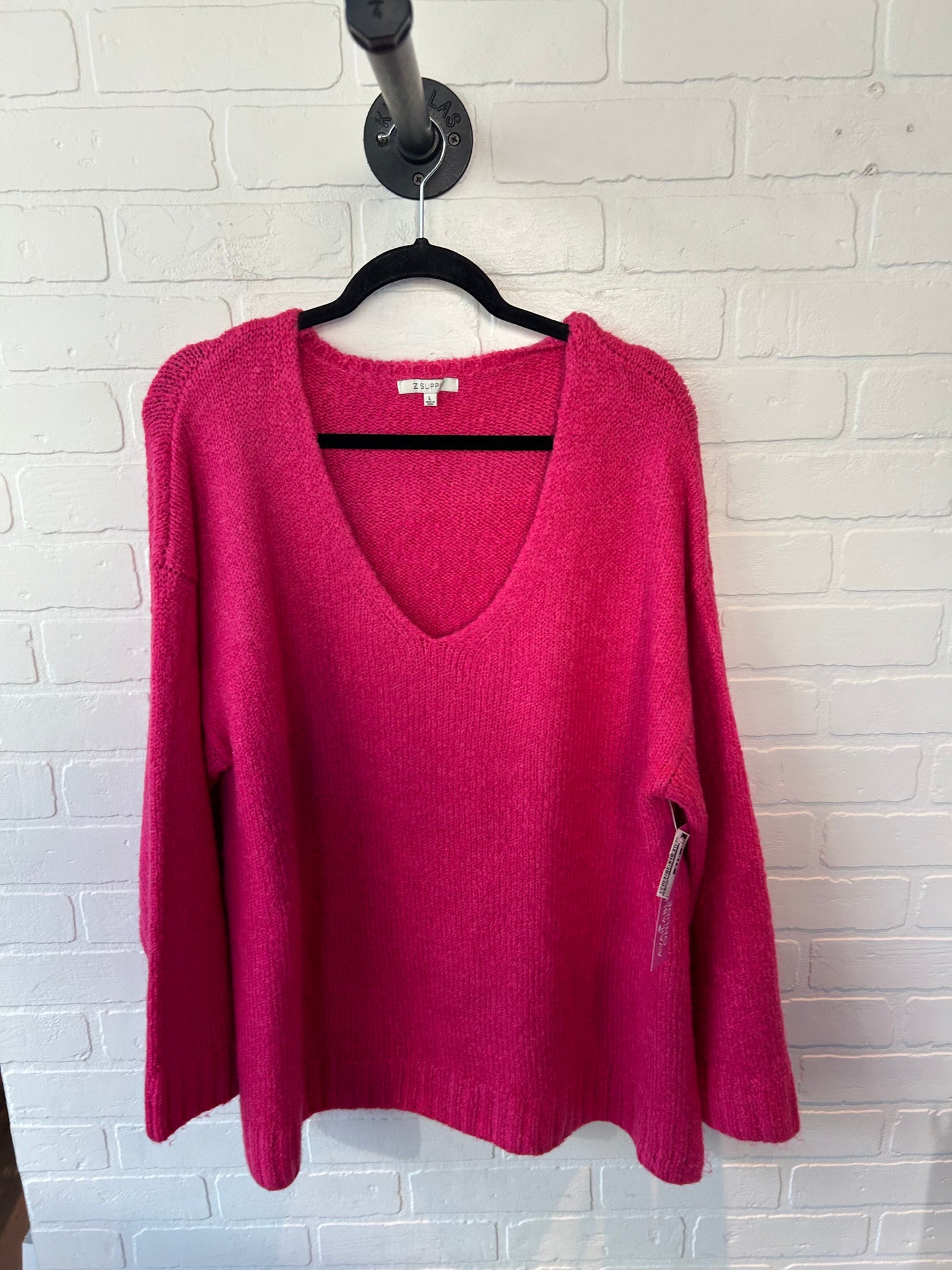 Sweater By Z Supply In Pink, Size: L