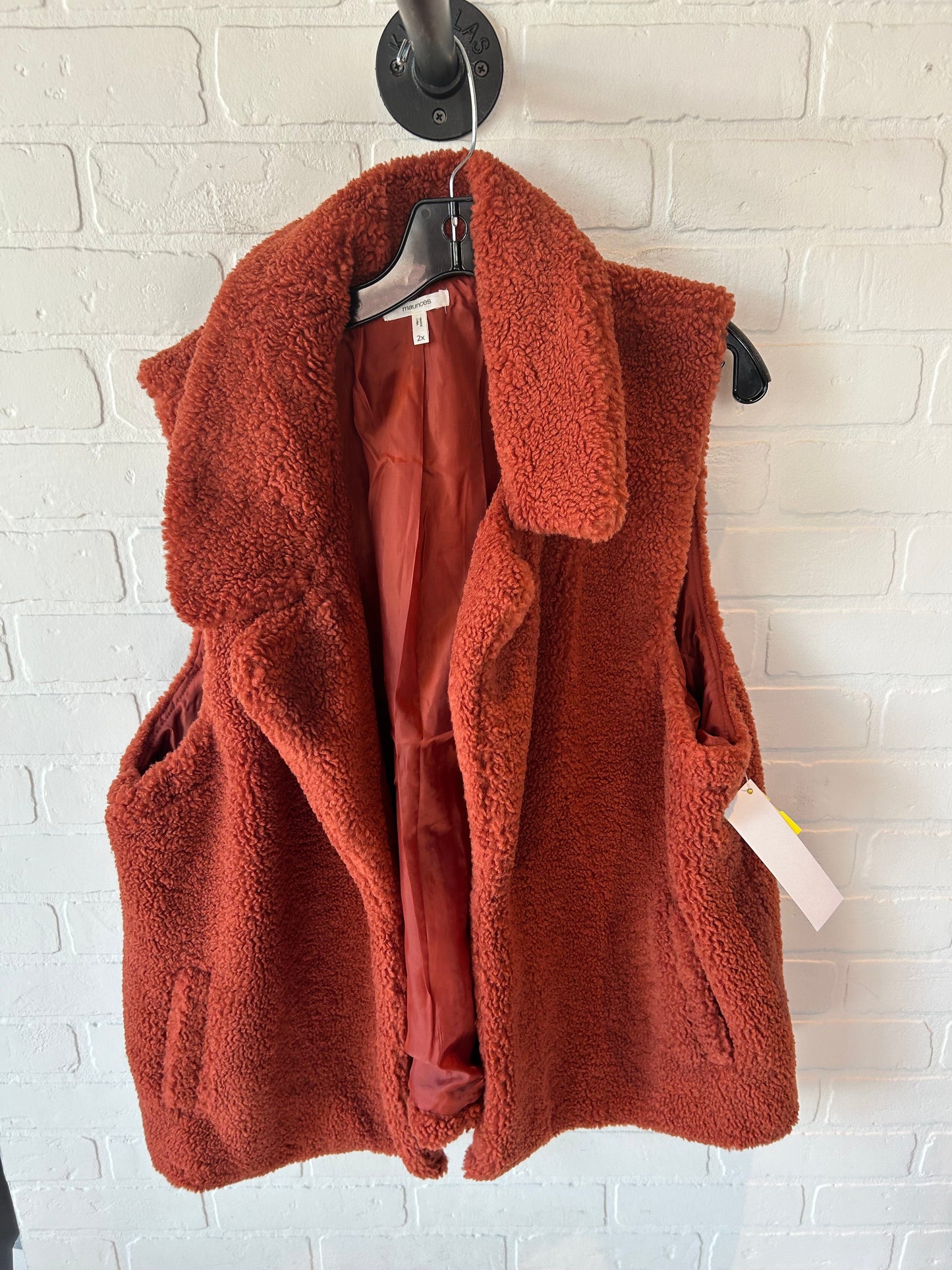 Vest Fleece By Maurices In Orange, Size: 2x