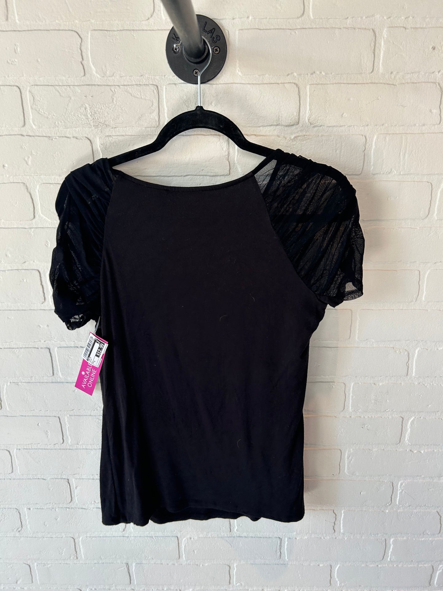 Top Short Sleeve By Inc In Black, Size: S