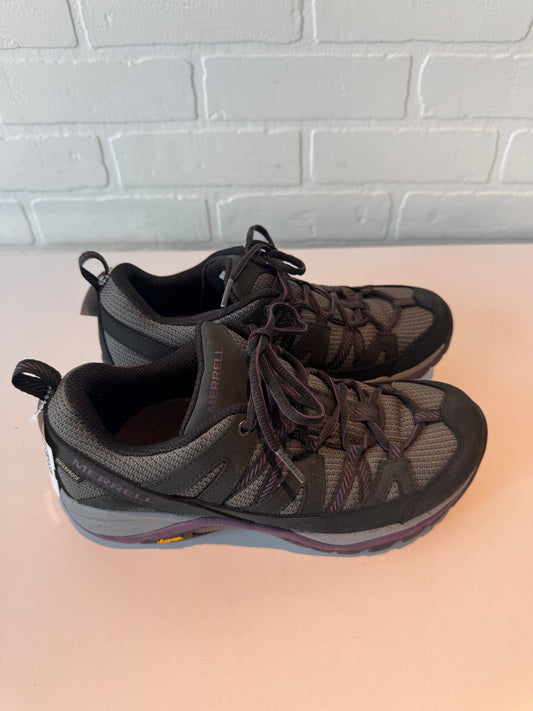 Shoes Hiking By Merrell In Black & Grey, Size: 7.5