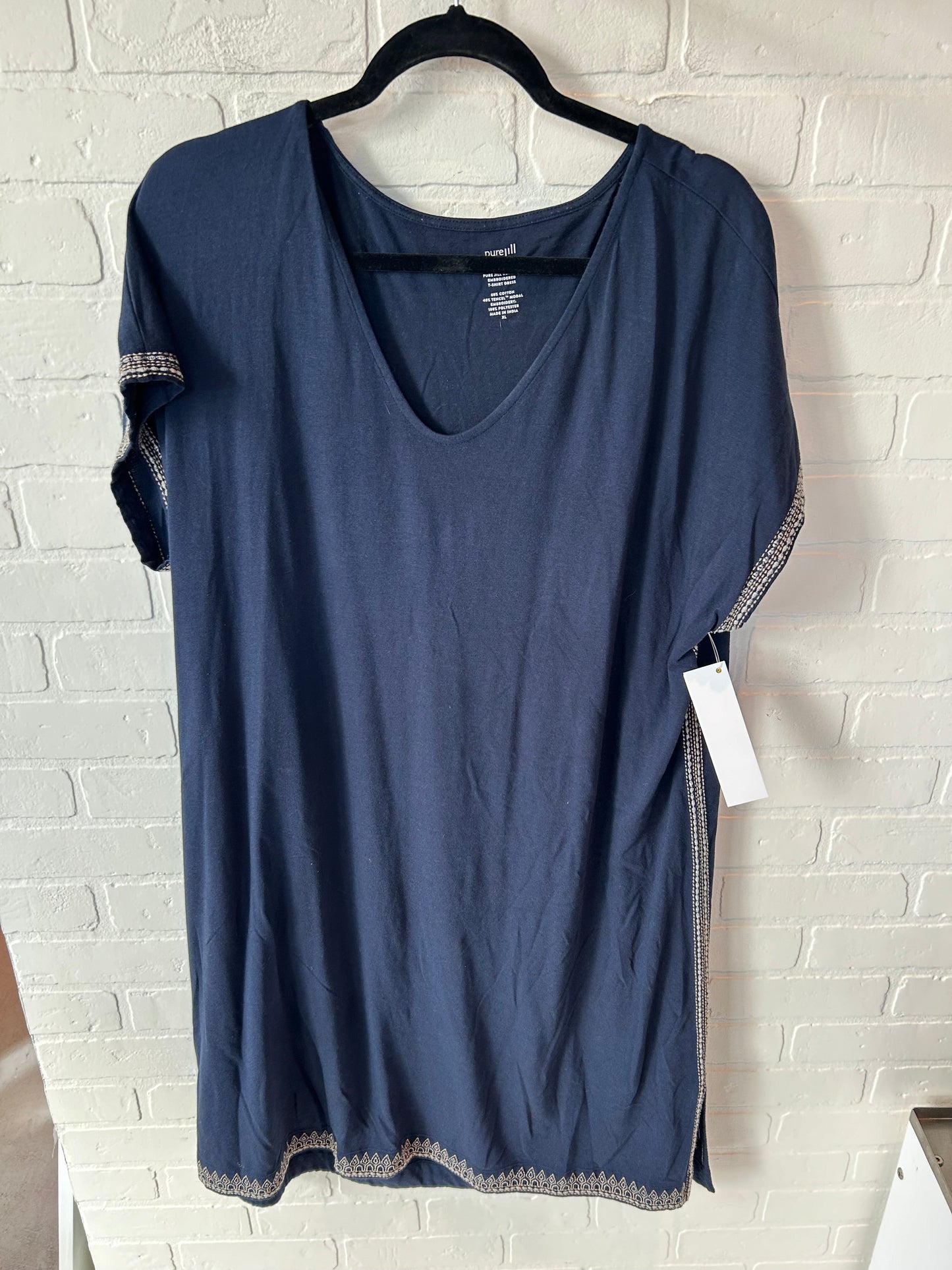 Dress Casual Midi By Pure Jill In Blue, Size: Xl