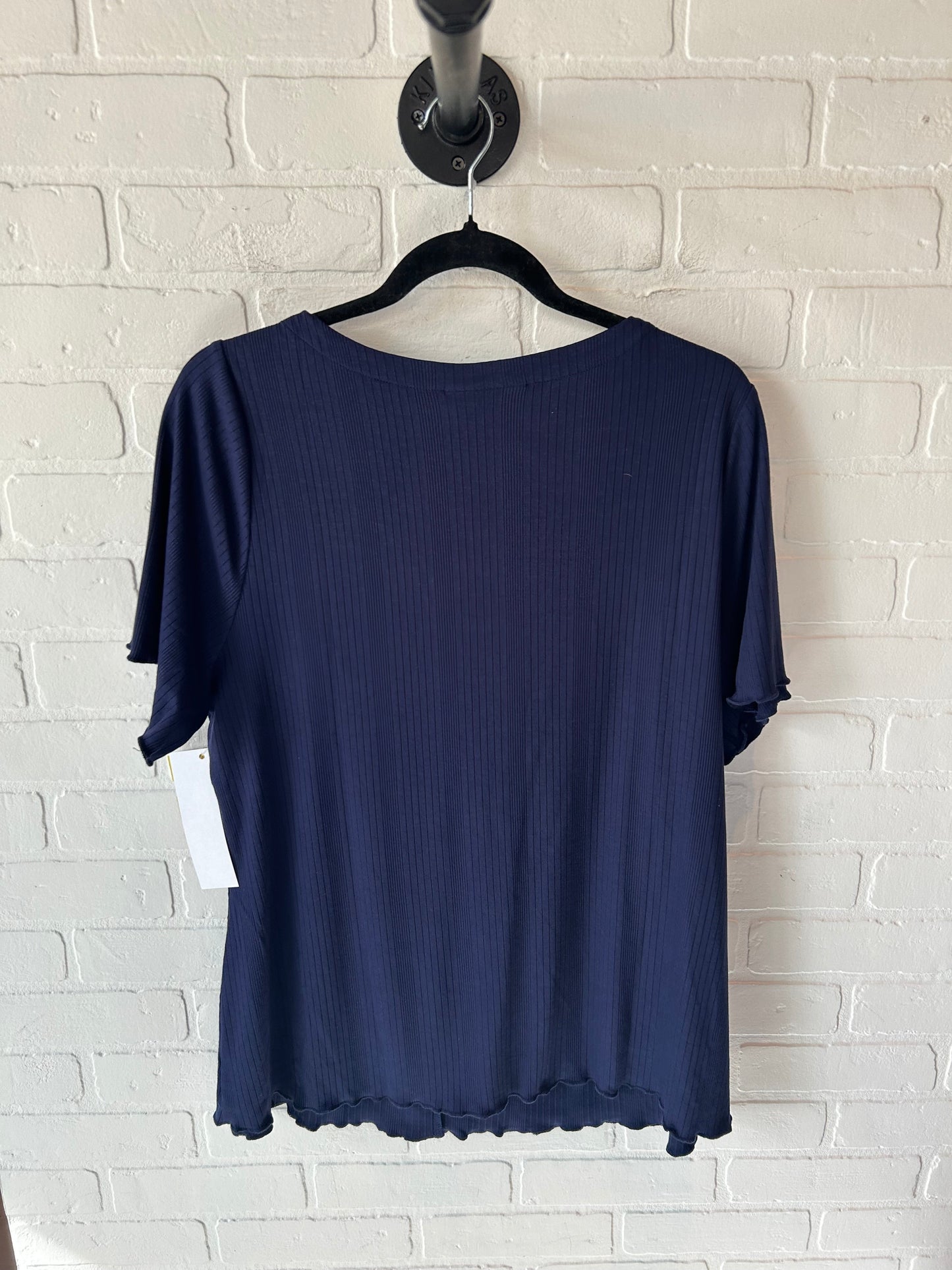 Top Short Sleeve By Lane Bryant In Blue, Size: 1x